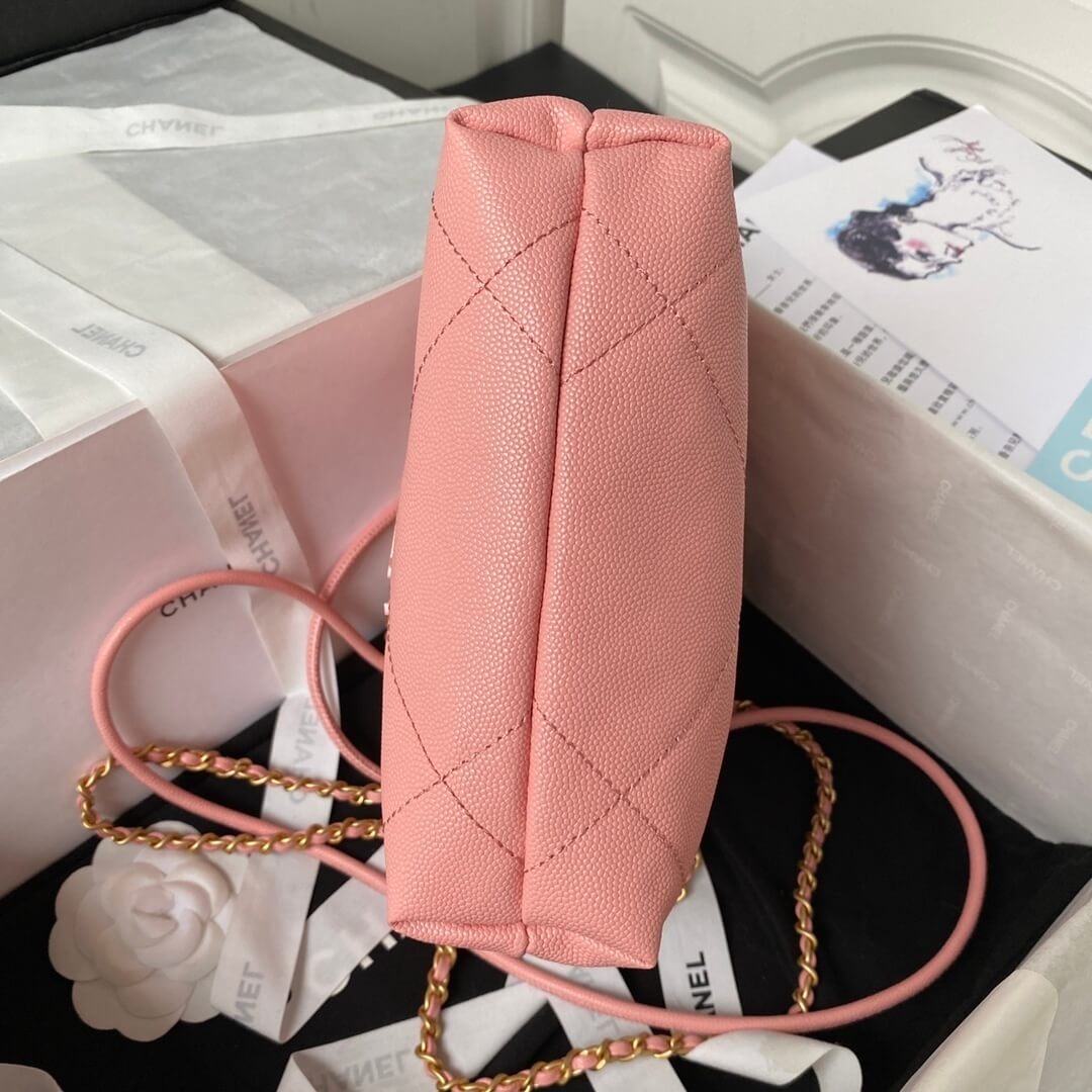 Chanel Mini 22 Shiny Grained Calfskin Caviar Leather Shoulder Handbag - Image 18