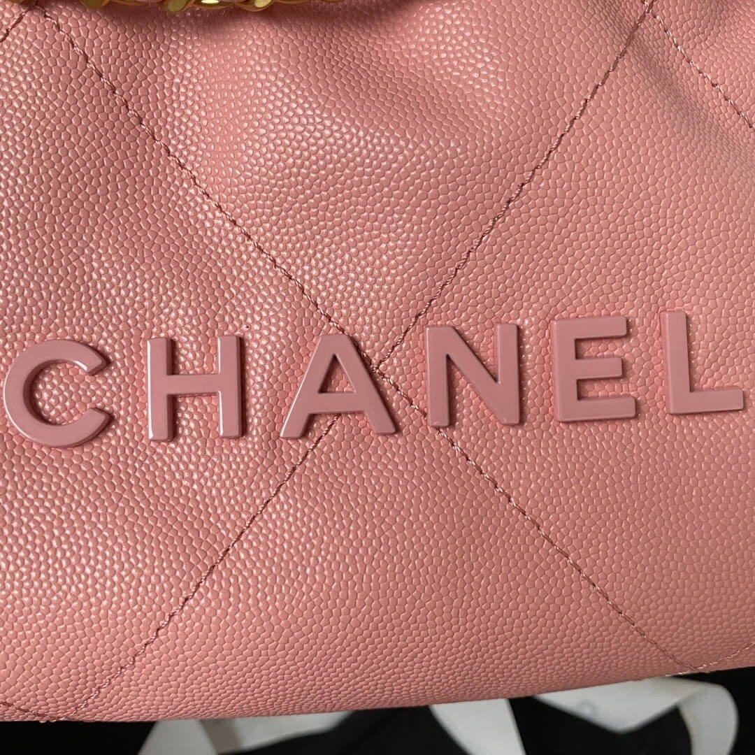 Chanel Mini 22 Shiny Grained Calfskin Caviar Leather Shoulder Handbag - Image 15