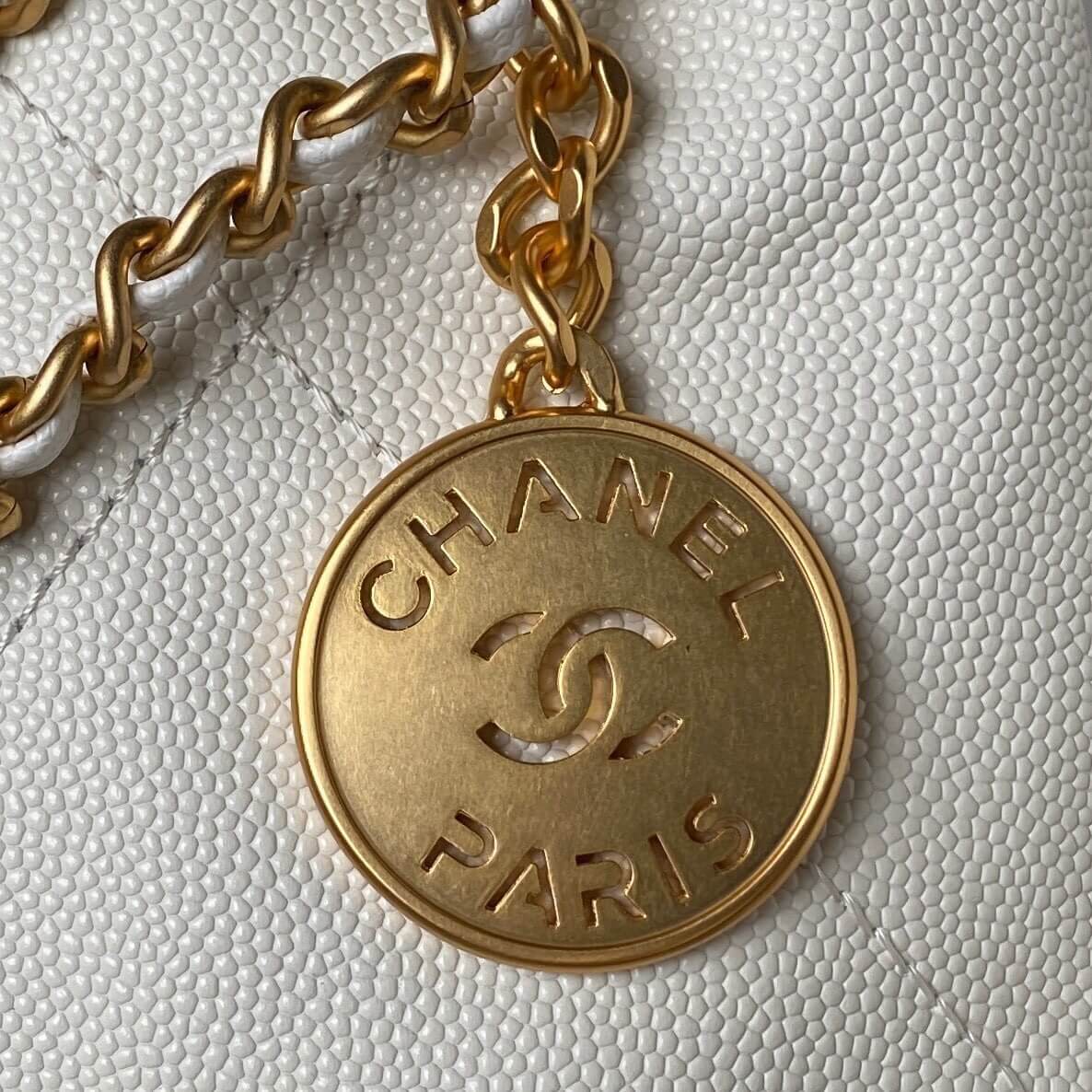 Chanel Mini 22 Shiny Grained Calfskin Caviar Leather Shoulder Handbag - Image 43