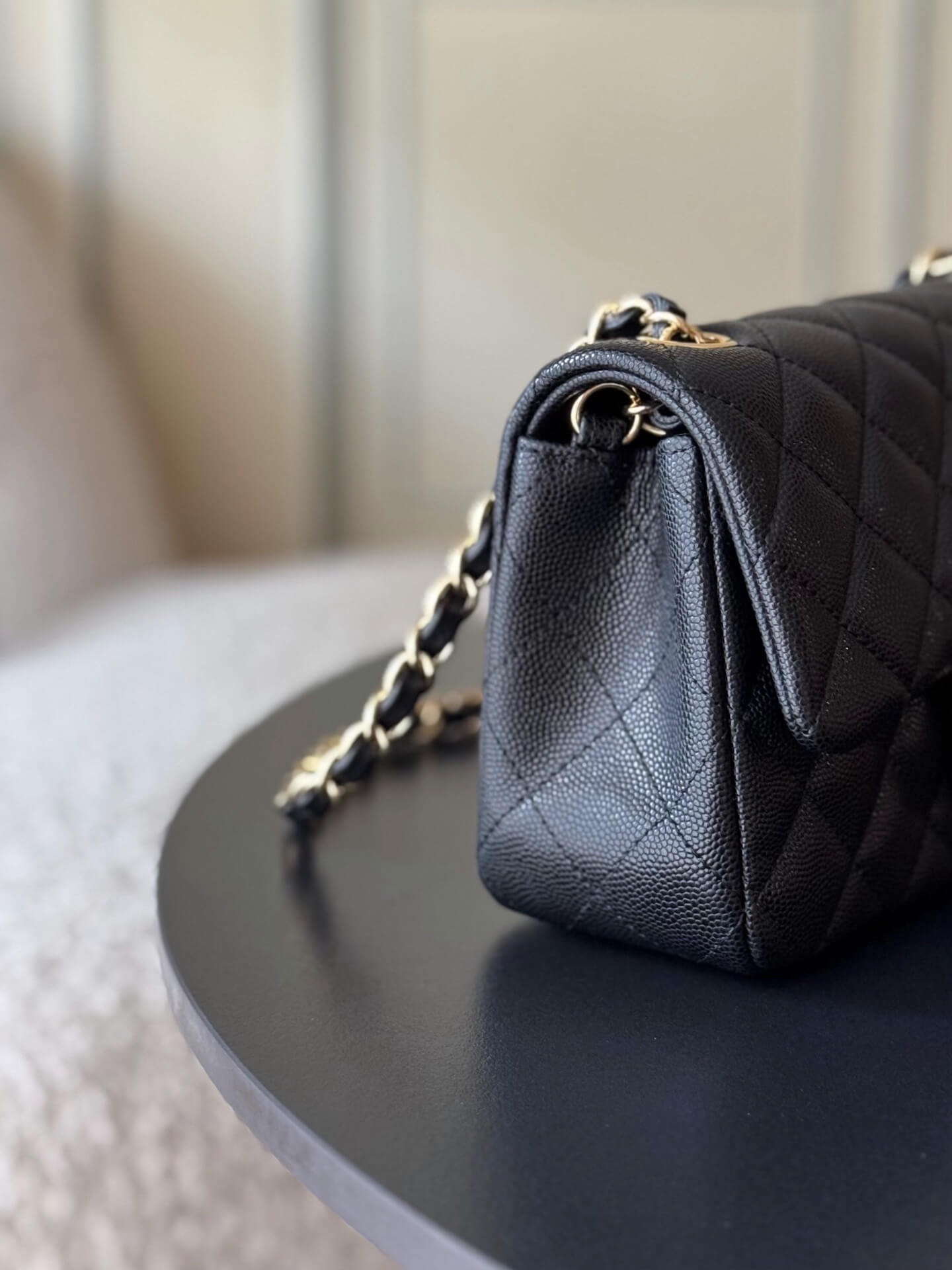 Chanel Mini Classic Flap Quilted Caviar Leather Shoulder Handbag - Image 54