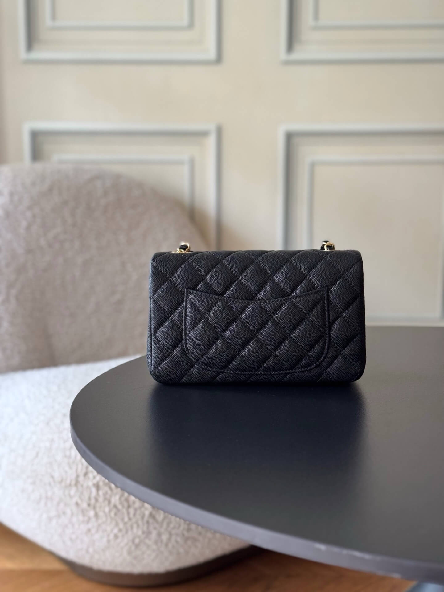 Chanel Mini Classic Flap Quilted Caviar Leather Shoulder Handbag - Image 49