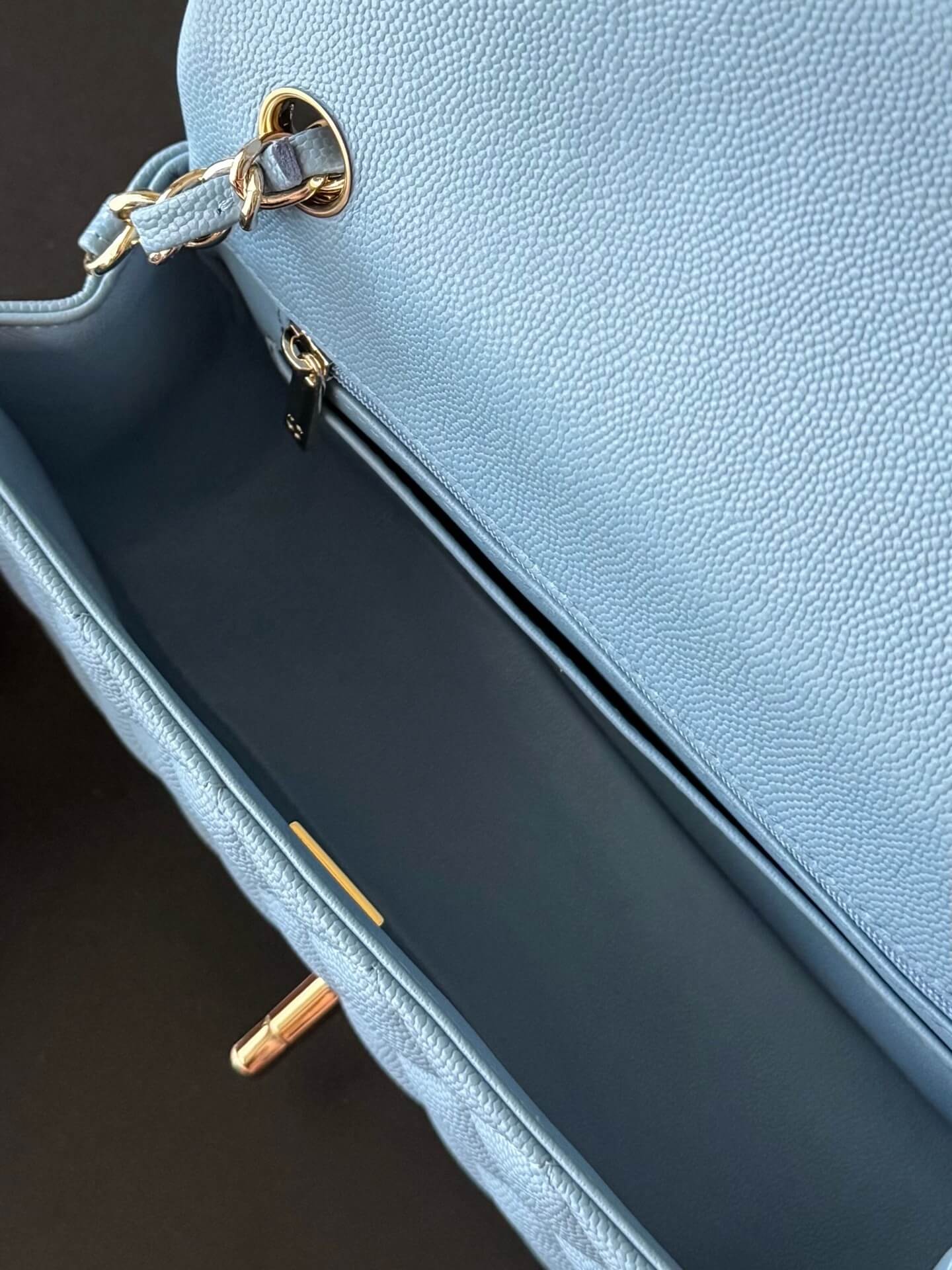 Chanel Mini Classic Flap Quilted Caviar Leather Shoulder Handbag - Image 89