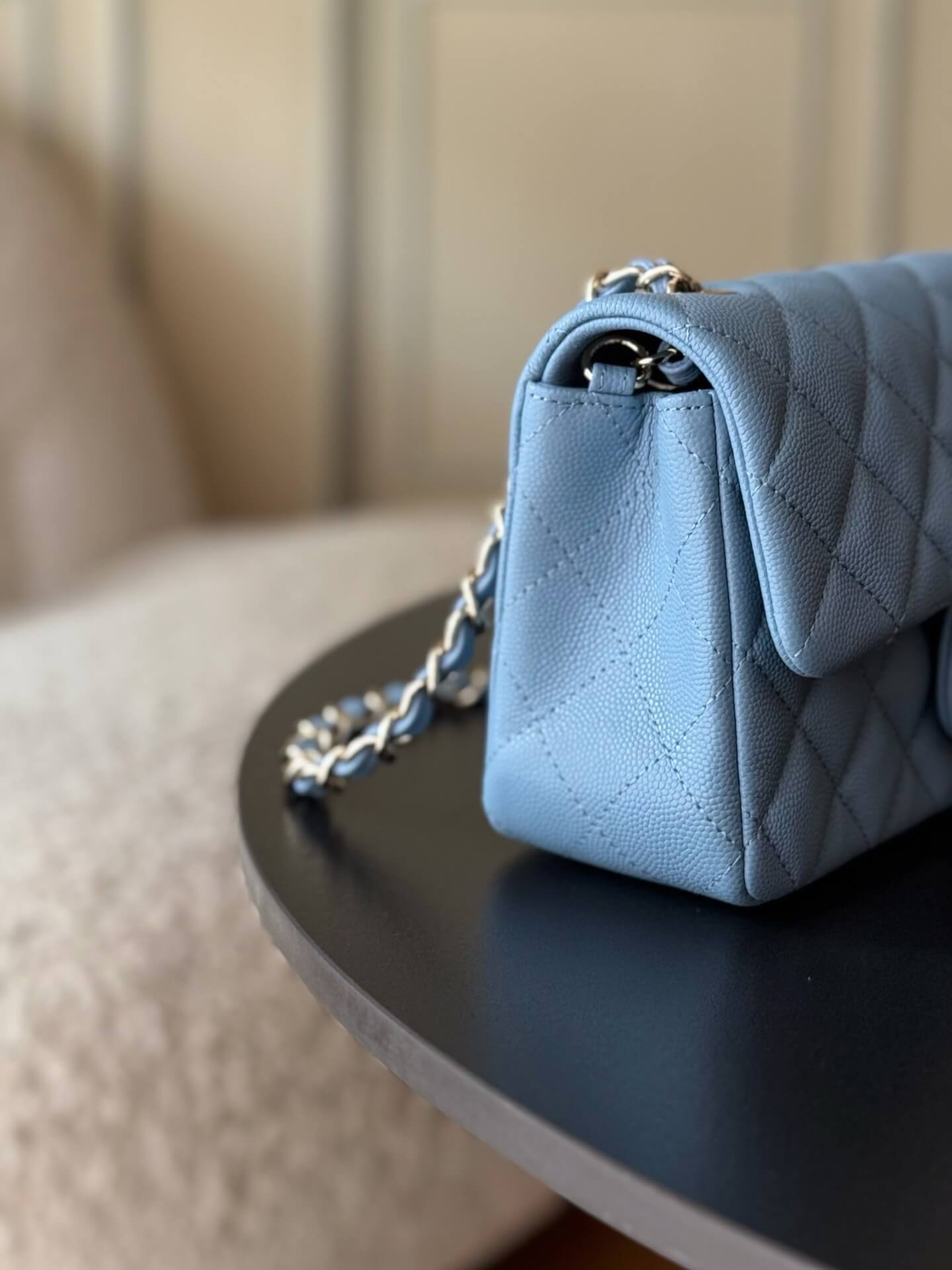 Chanel Mini Classic Flap Quilted Caviar Leather Shoulder Handbag - Image 92