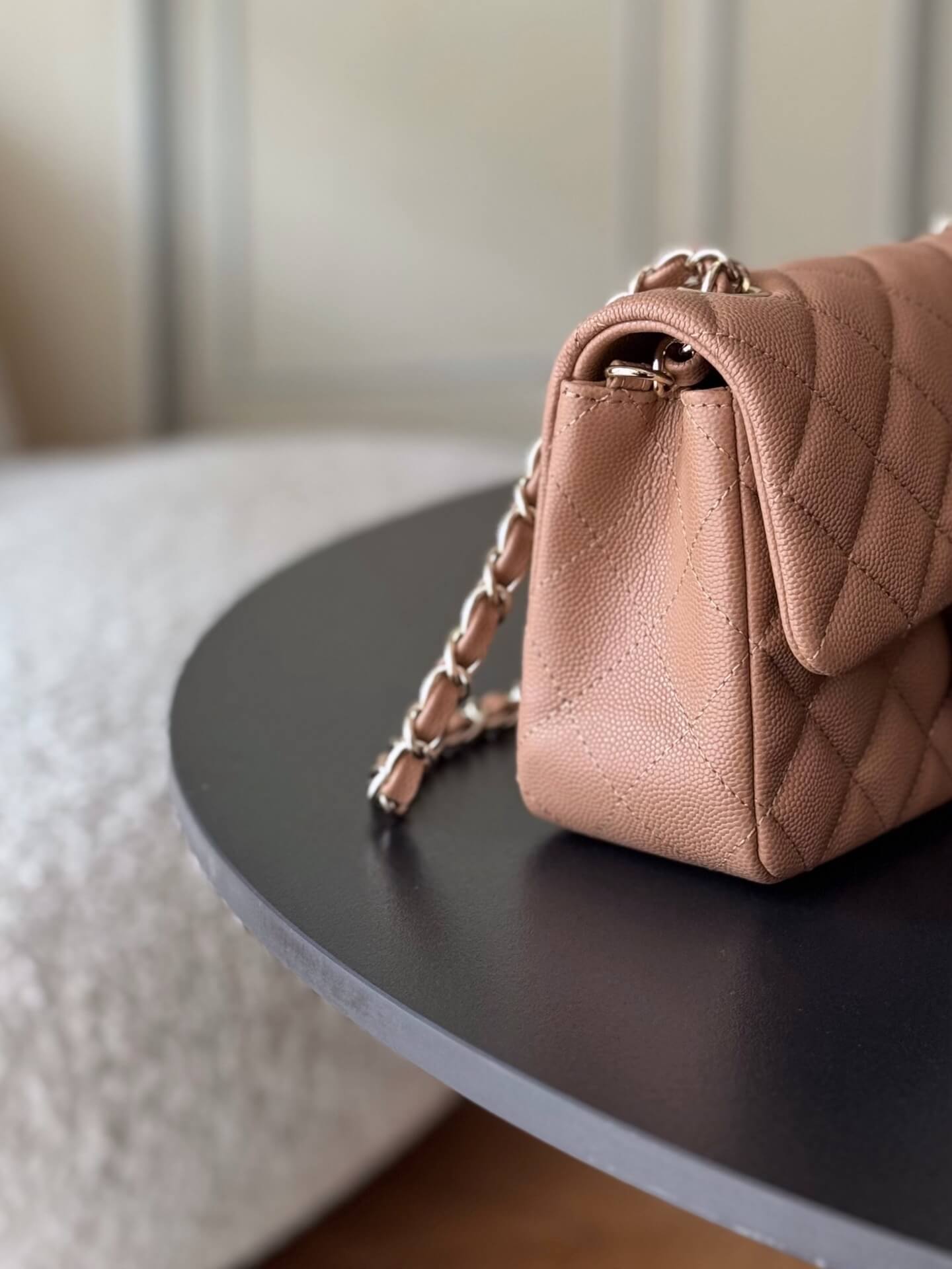 Chanel Mini Classic Flap Quilted Caviar Leather Shoulder Handbag - Image 77