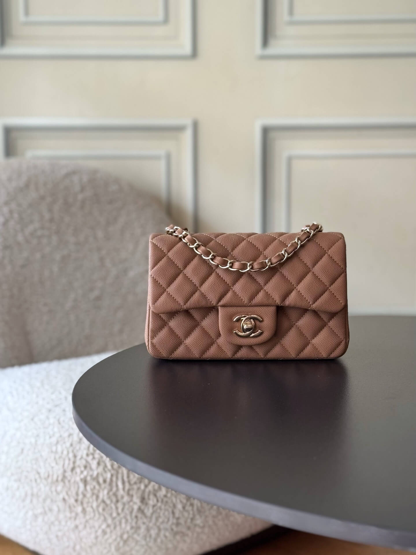 Chanel Mini Classic Flap Quilted Caviar Leather Shoulder Handbag - Image 71