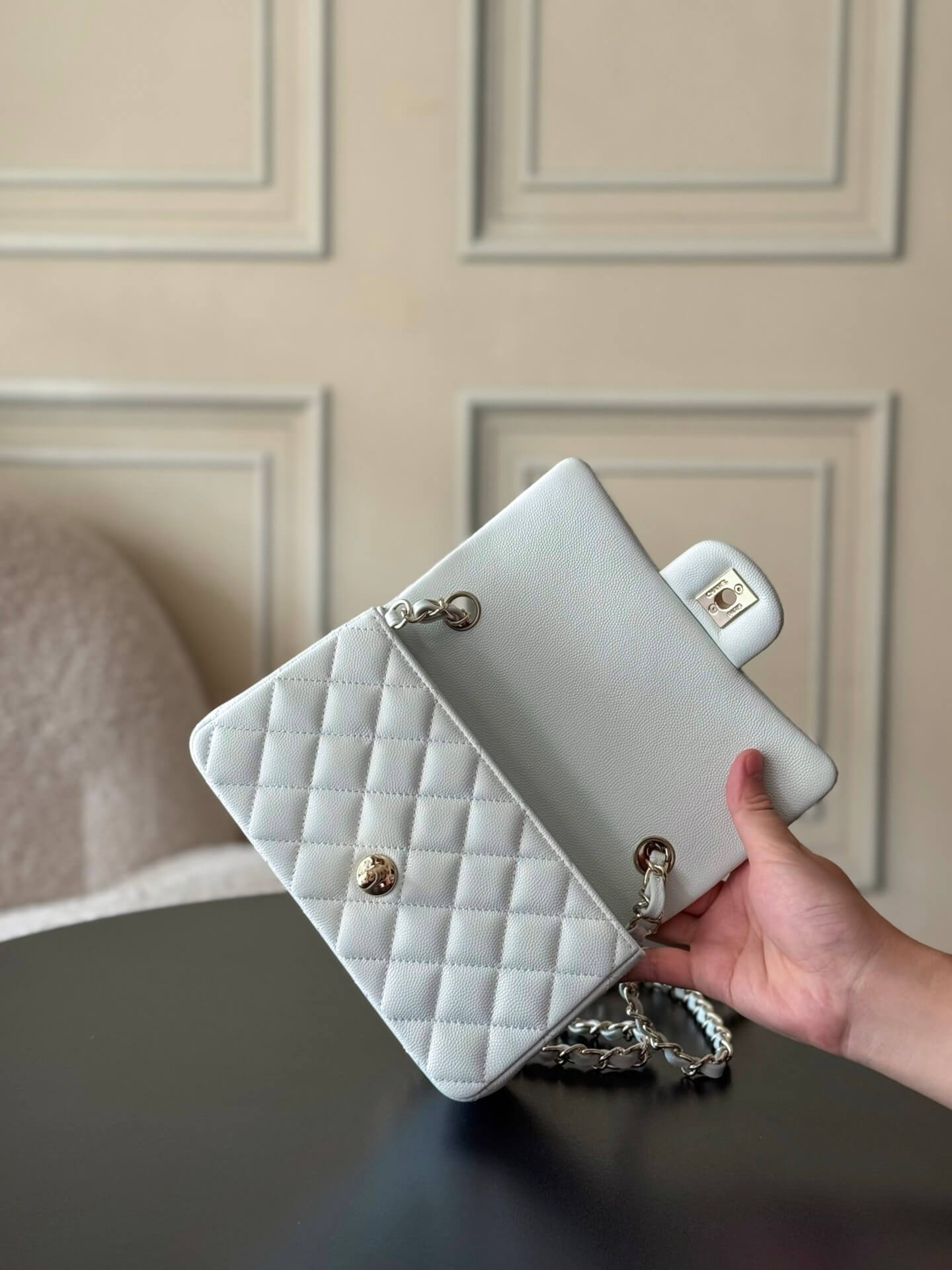 Chanel Mini Classic Flap Quilted Caviar Leather Shoulder Handbag - Image 66