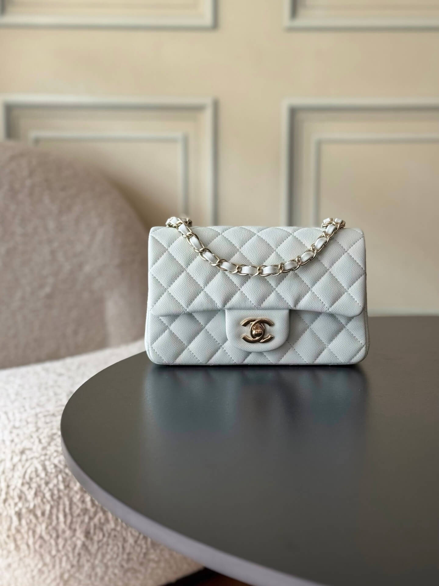 Chanel Mini Classic Flap Quilted Caviar Leather Shoulder Handbag - Image 64