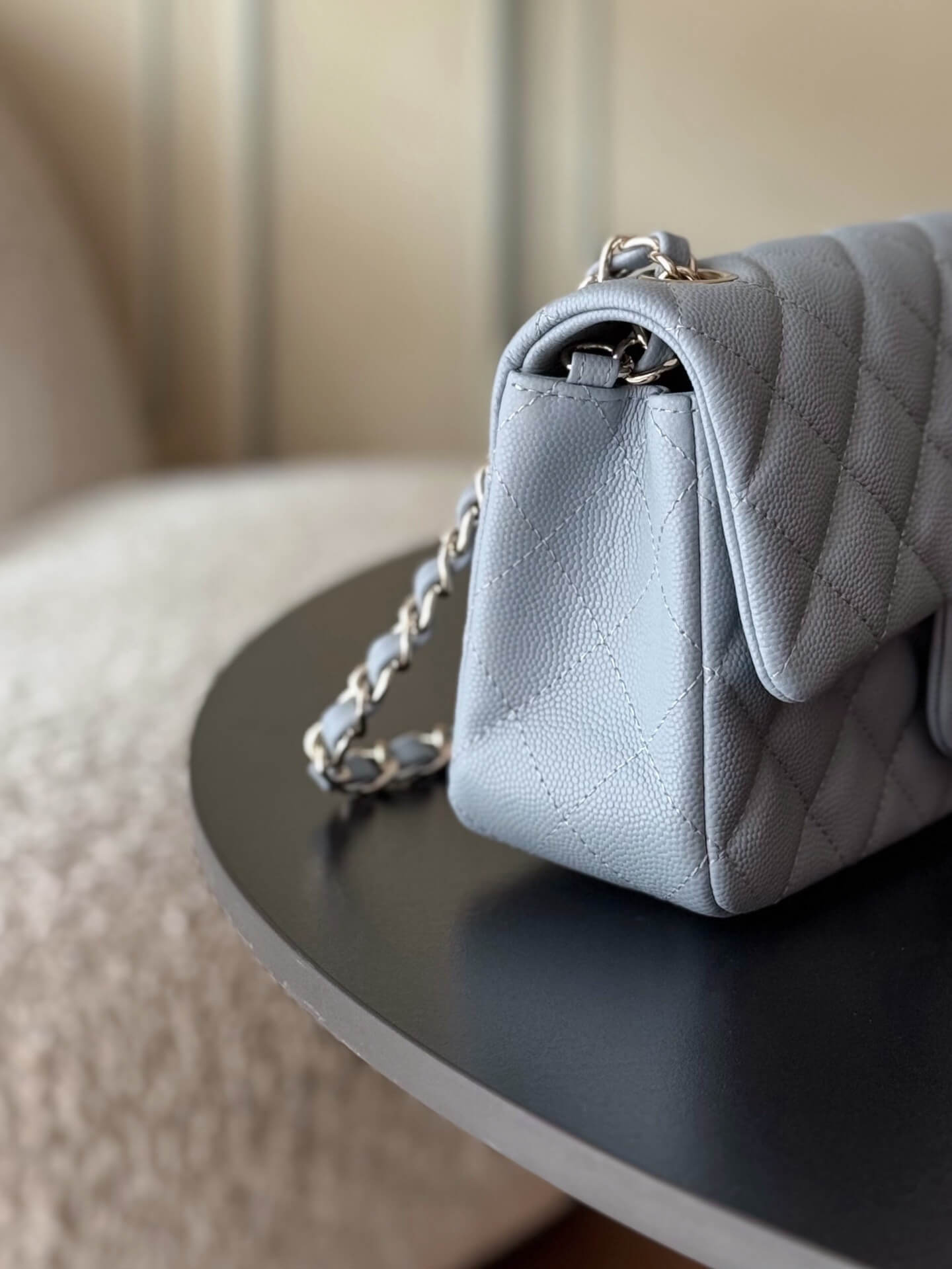 Chanel Mini Classic Flap Quilted Caviar Leather Shoulder Handbag - Image 85