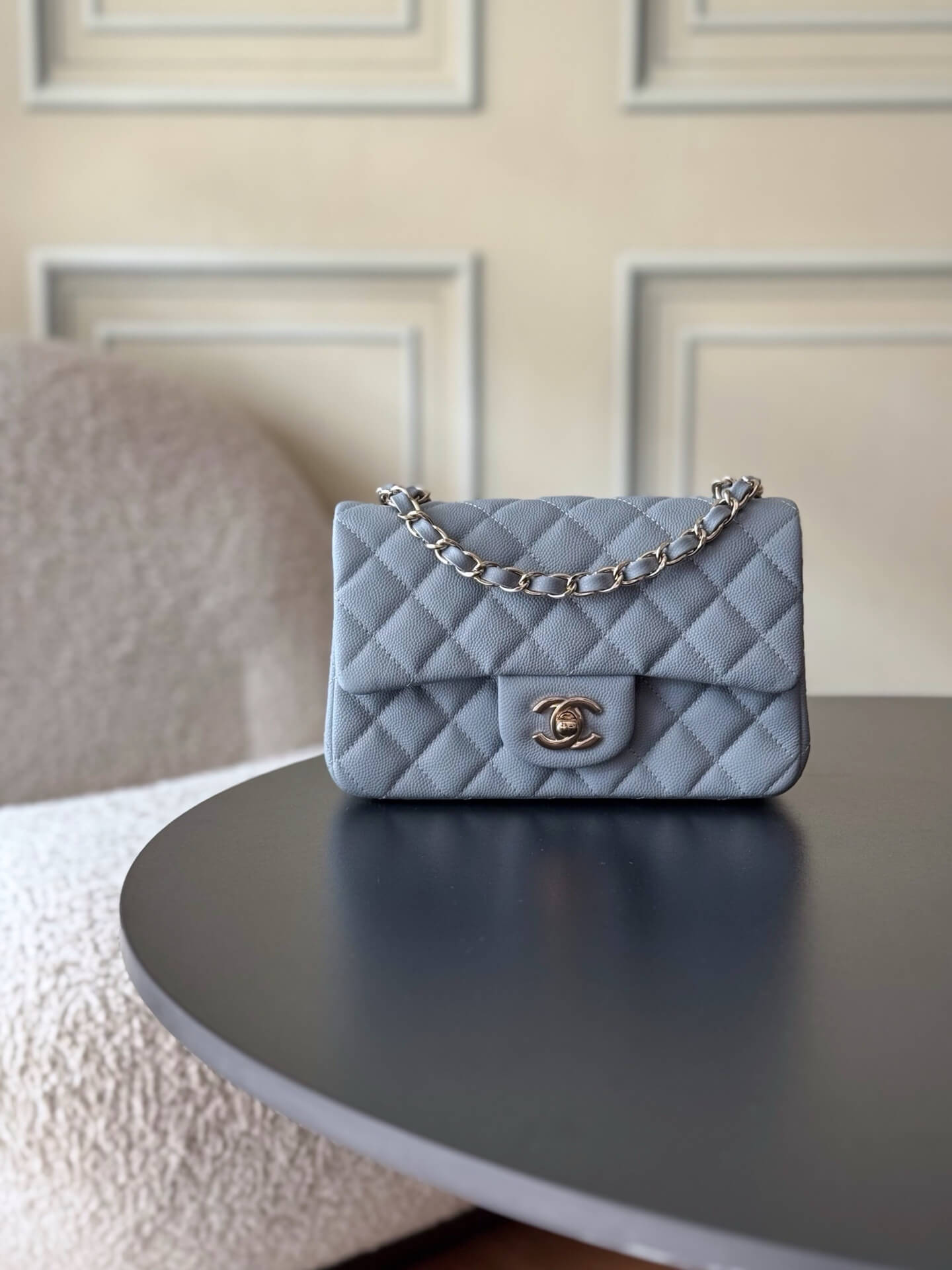 Chanel Mini Classic Flap Quilted Caviar Leather Shoulder Handbag - Image 79