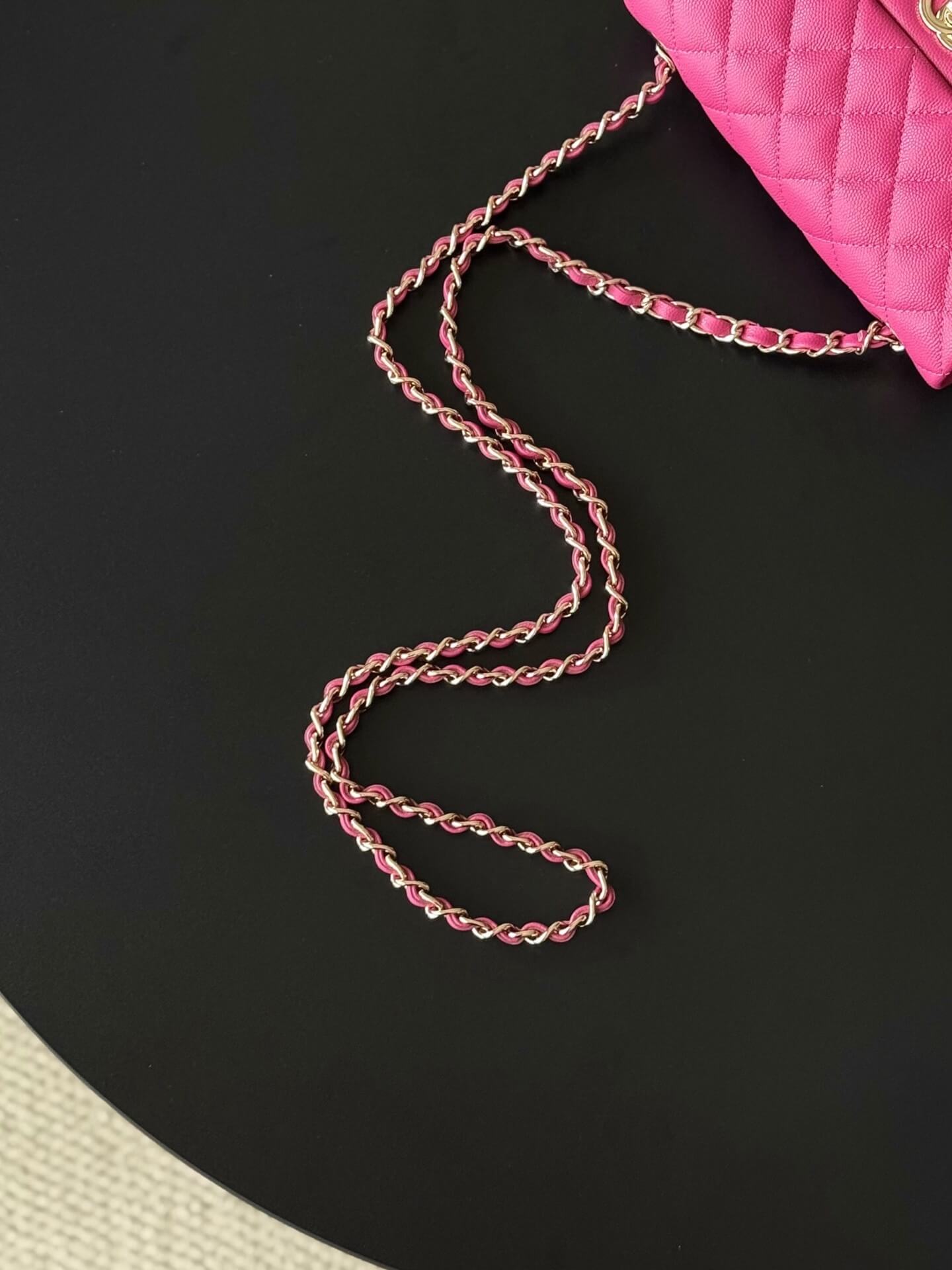 Chanel Mini Classic Flap Quilted Caviar Leather Shoulder Handbag - Image 37