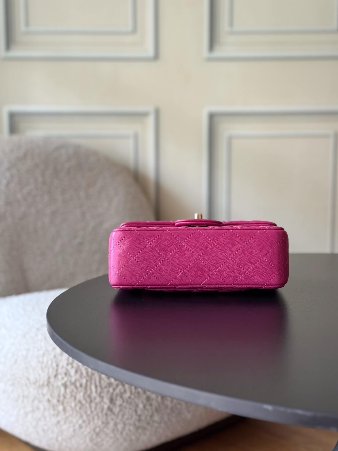 Chanel Mini Classic Flap Quilted Caviar Leather Shoulder Handbag - Image 39