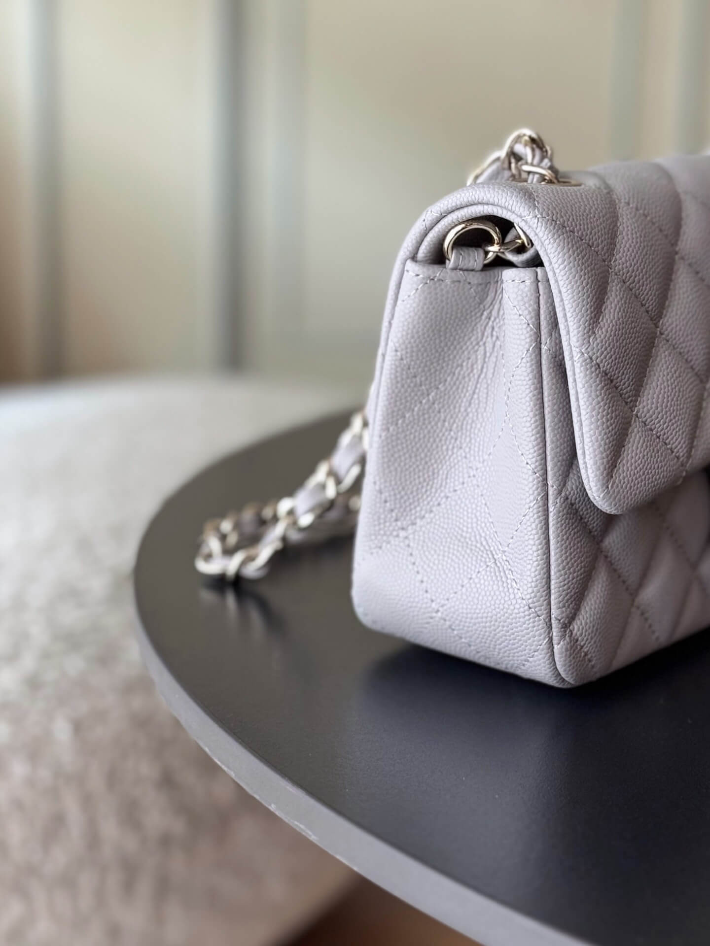 Chanel Mini Classic Flap Quilted Caviar Leather Shoulder Handbag - Image 62