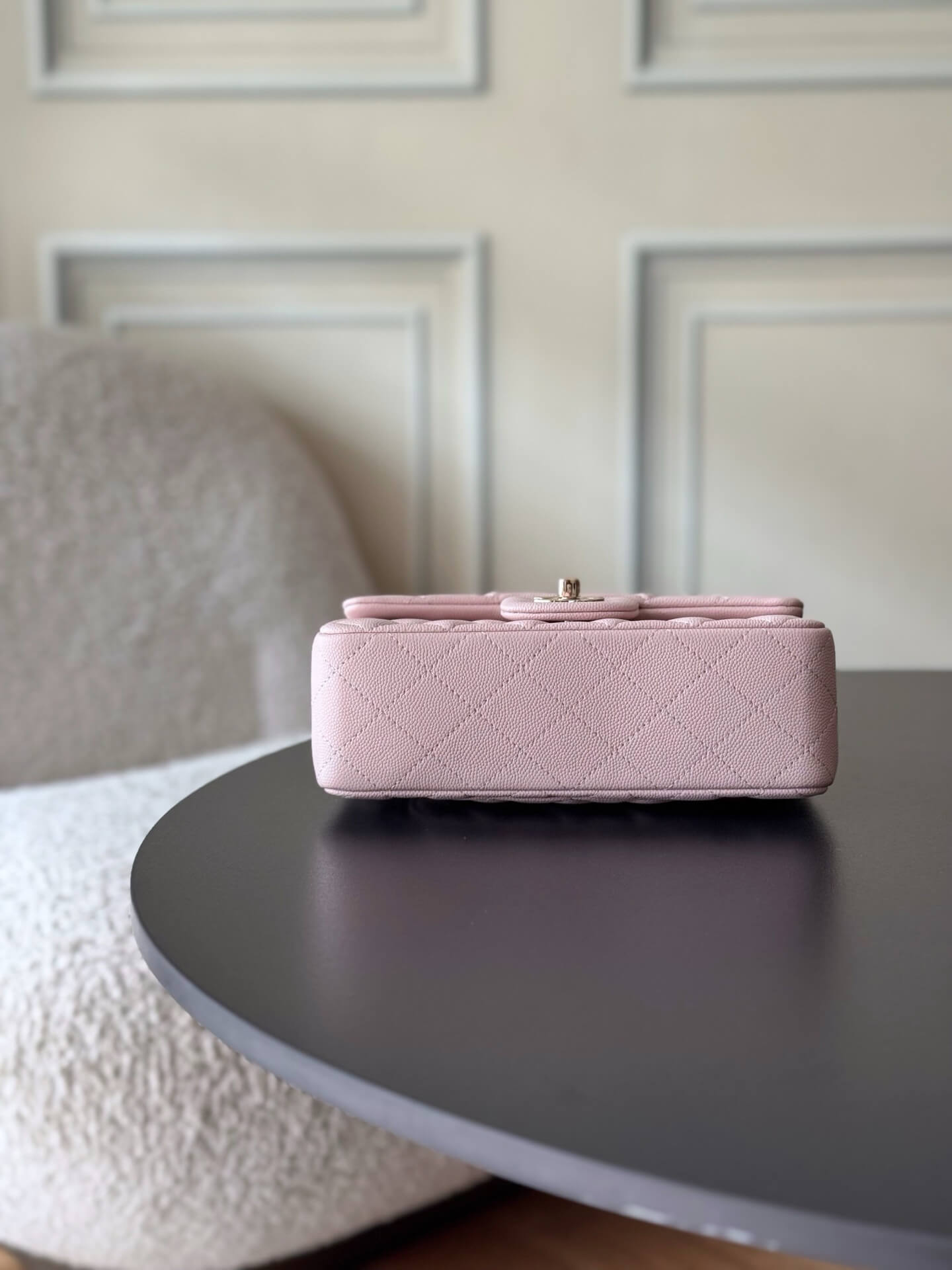 Chanel Mini Classic Flap Quilted Caviar Leather Shoulder Handbag - Image 16