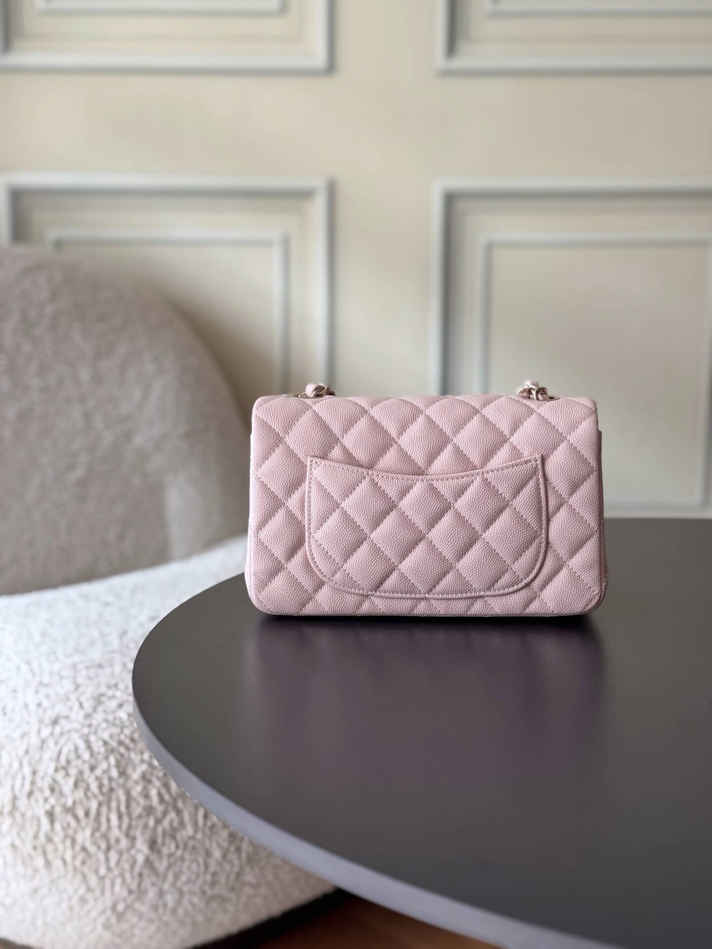 Chanel Mini Classic Flap Quilted Caviar Leather Shoulder Handbag - Image 10