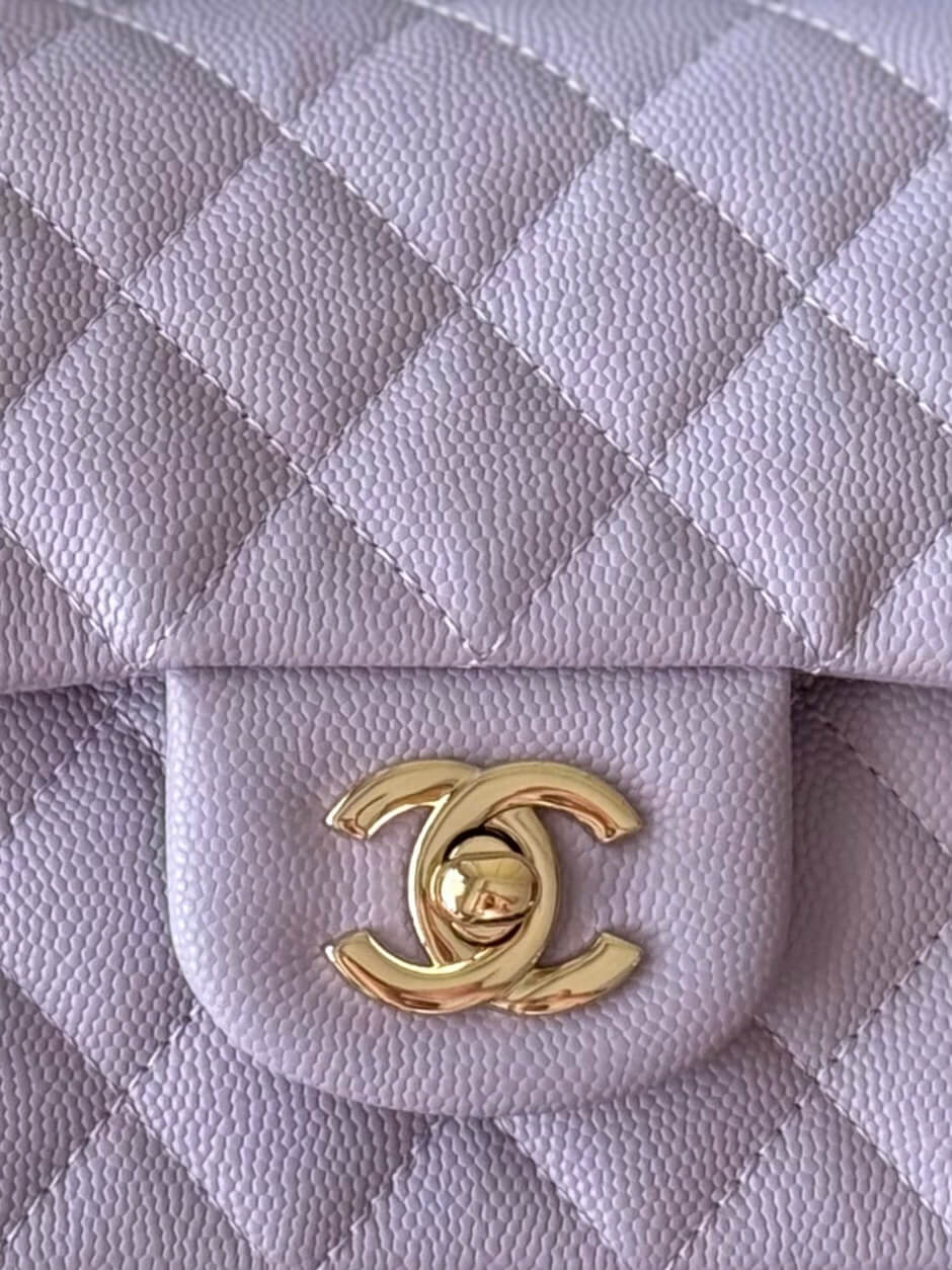 Chanel Mini Classic Flap Quilted Caviar Leather Shoulder Handbag - Image 5