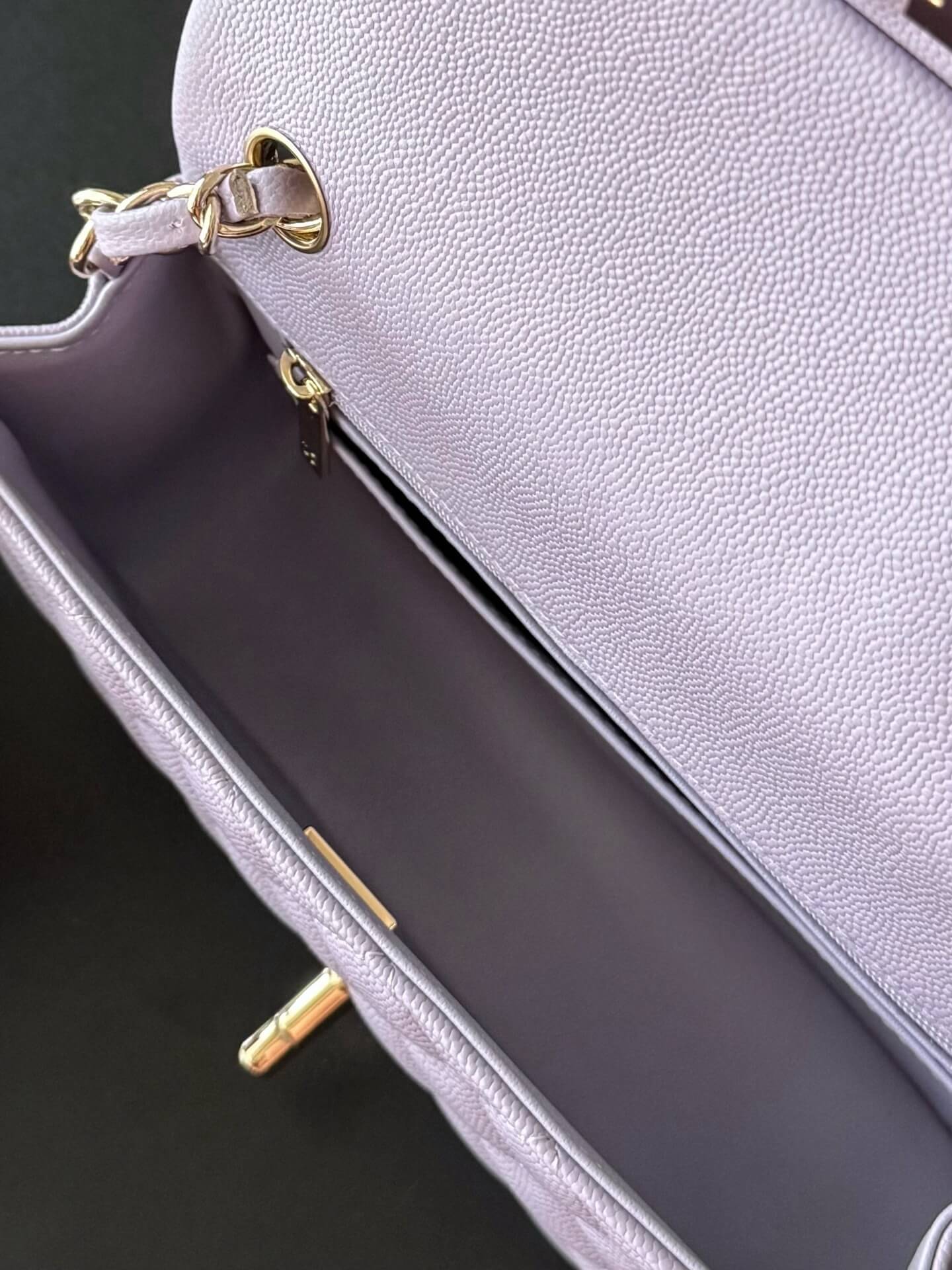 Chanel Mini Classic Flap Quilted Caviar Leather Shoulder Handbag - Image 4