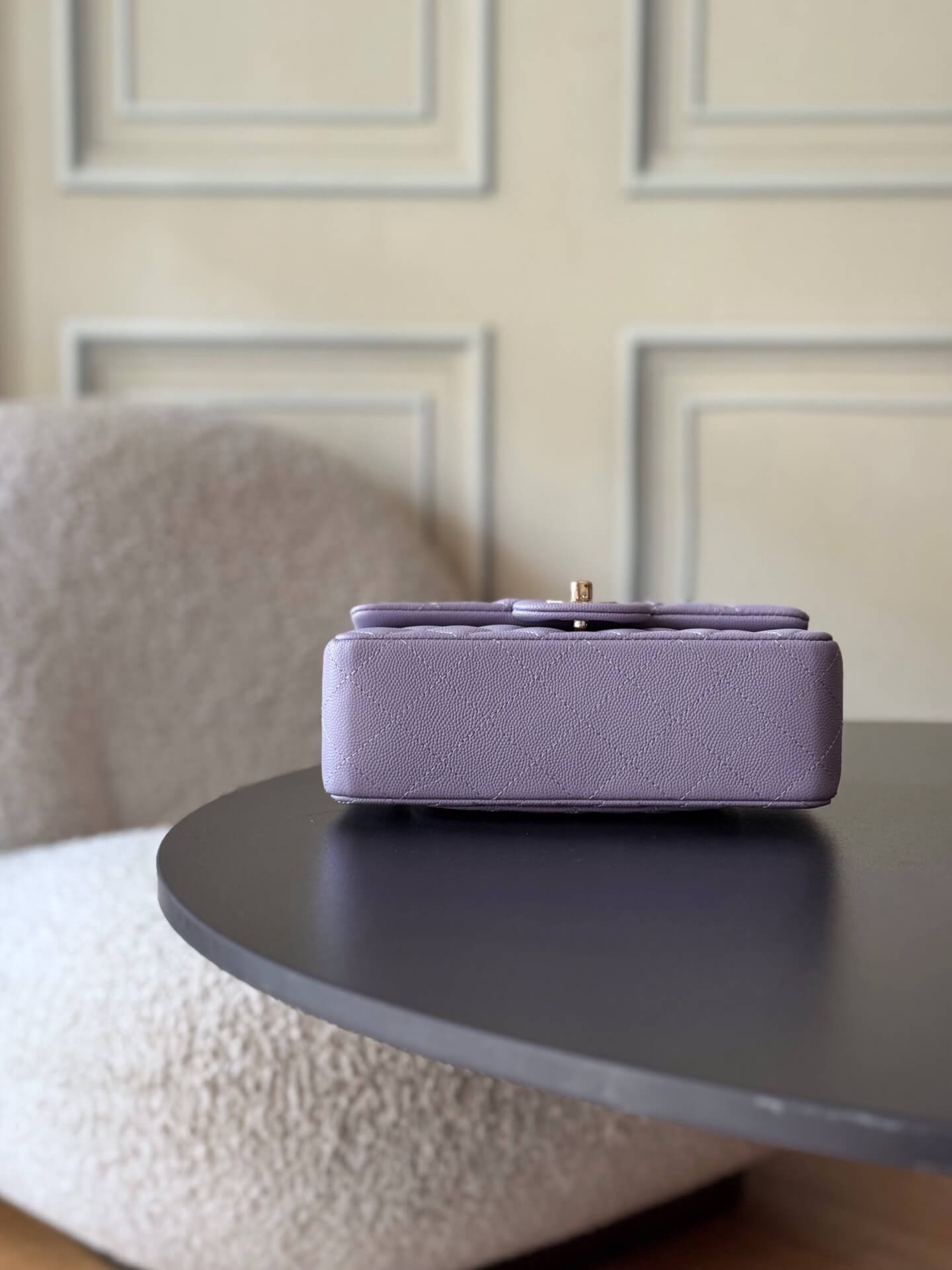 Chanel Mini Classic Flap Quilted Caviar Leather Shoulder Handbag - Image 8