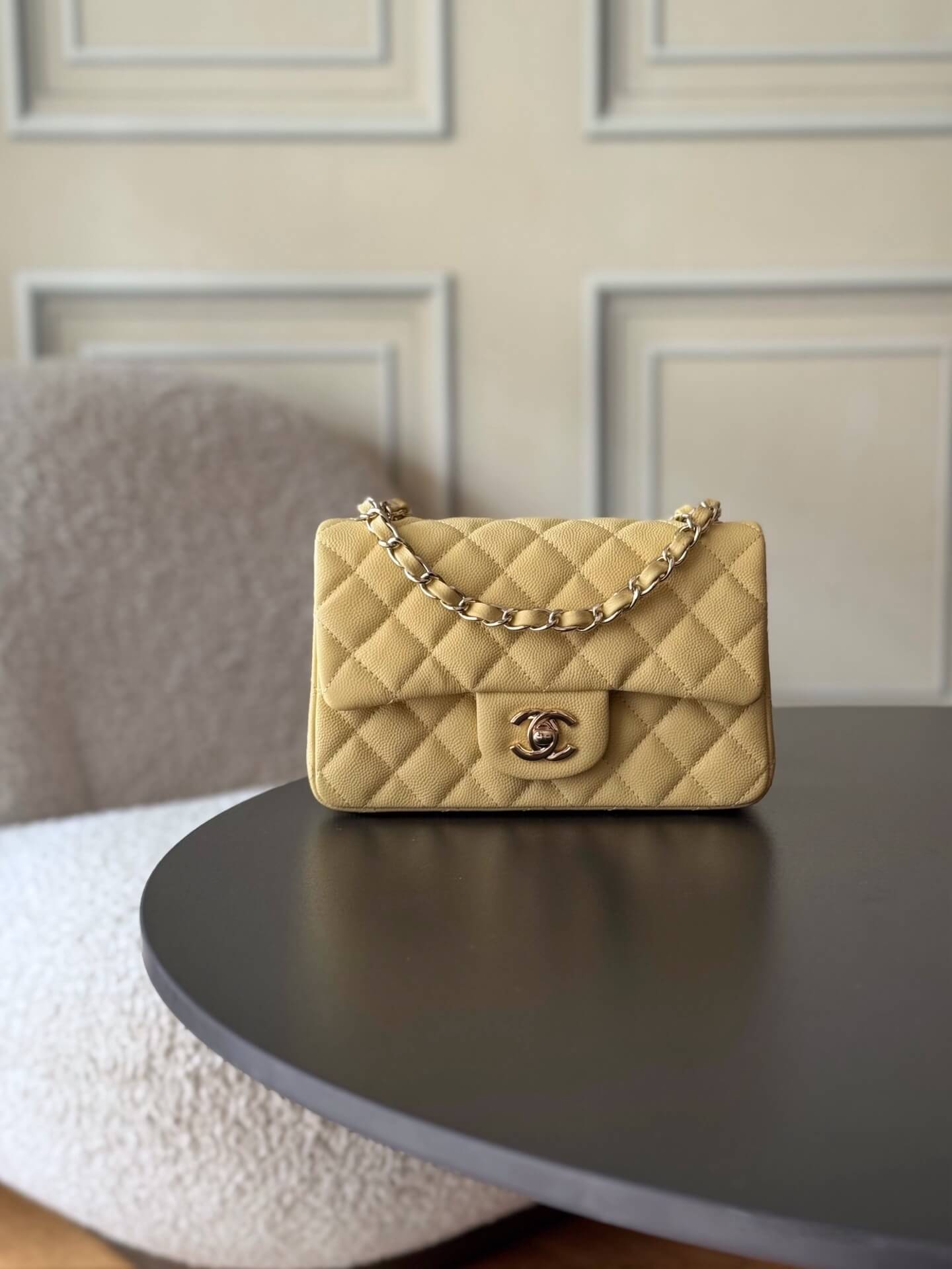 Chanel Mini Classic Flap Quilted Caviar Leather Shoulder Handbag - Image 94