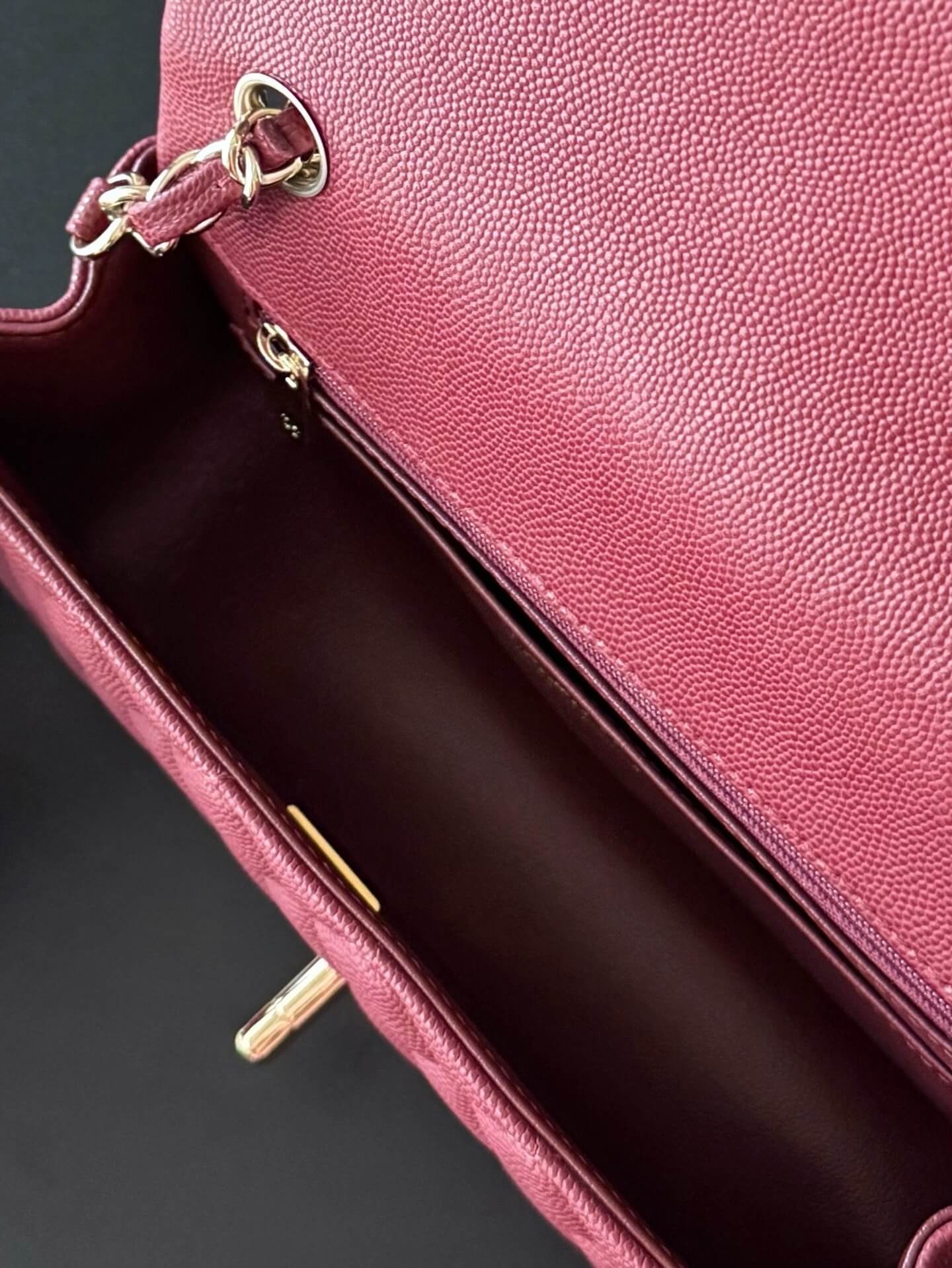 Chanel Mini Classic Flap Quilted Caviar Leather Shoulder Handbag - Image 28