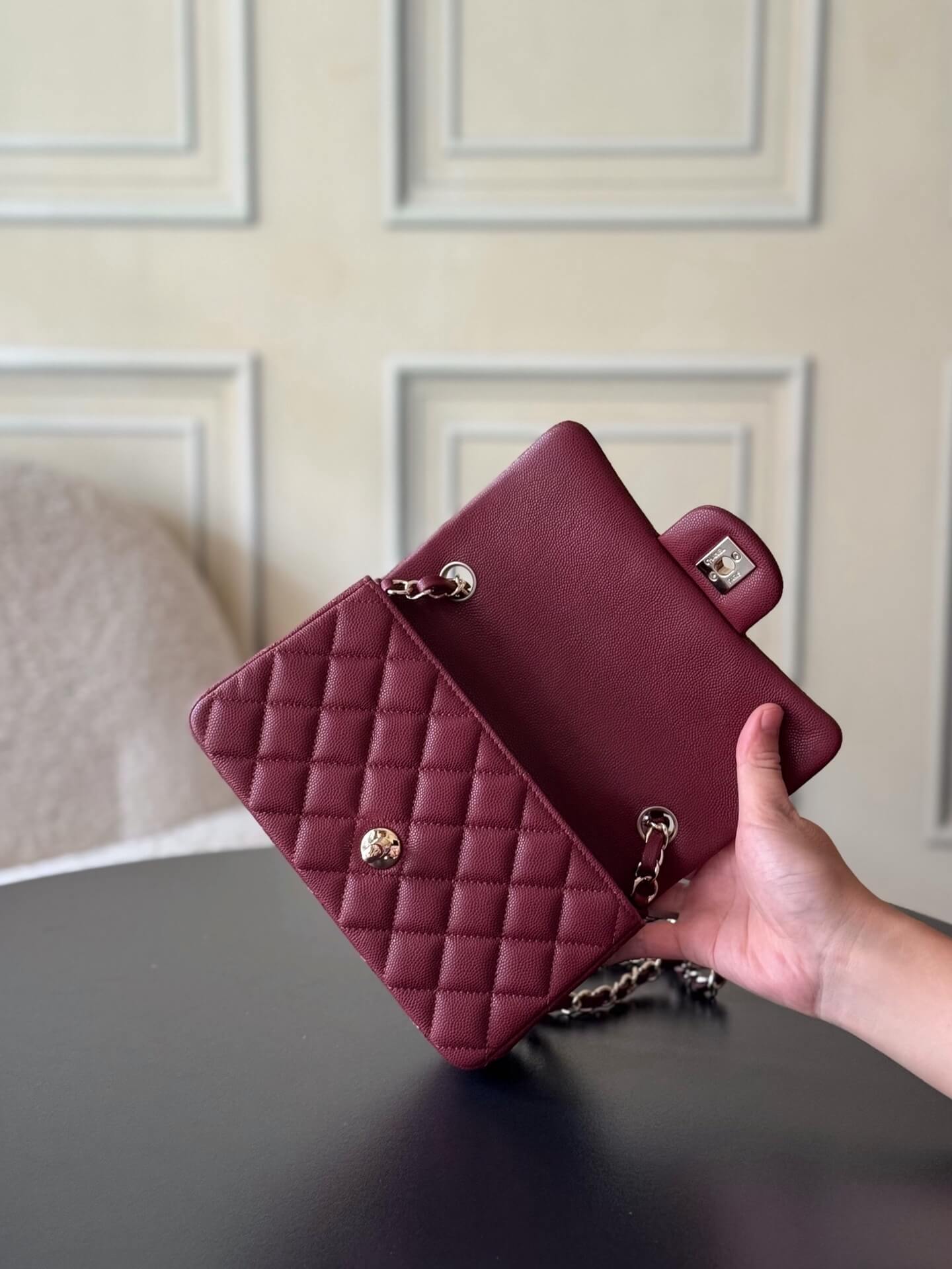 Chanel Mini Classic Flap Quilted Caviar Leather Shoulder Handbag - Image 27