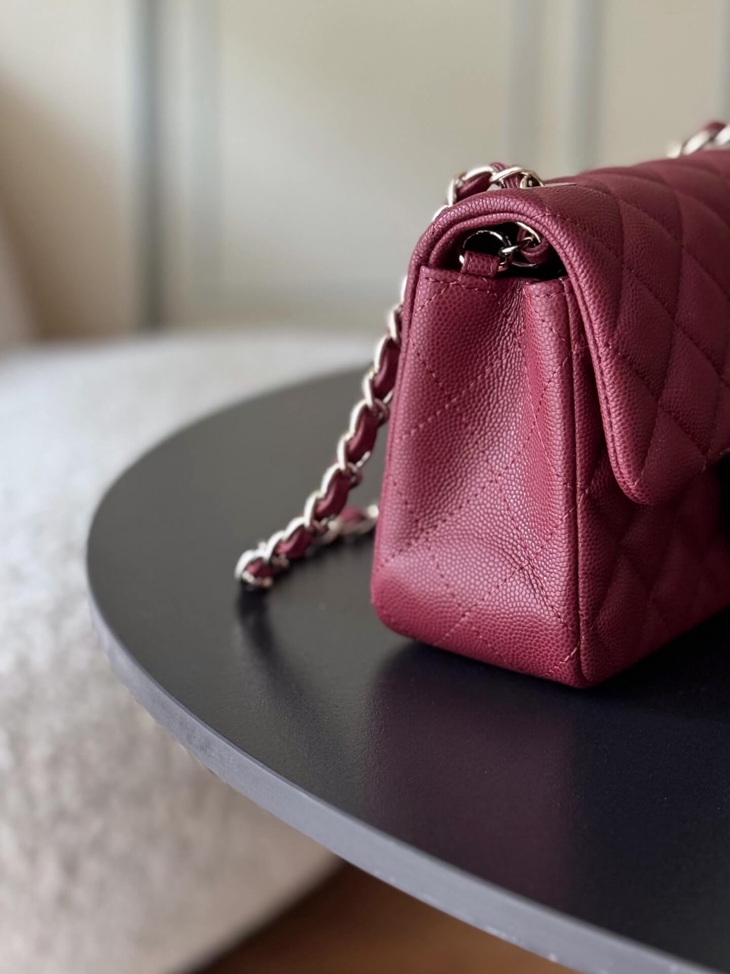 Chanel Mini Classic Flap Quilted Caviar Leather Shoulder Handbag - Image 31