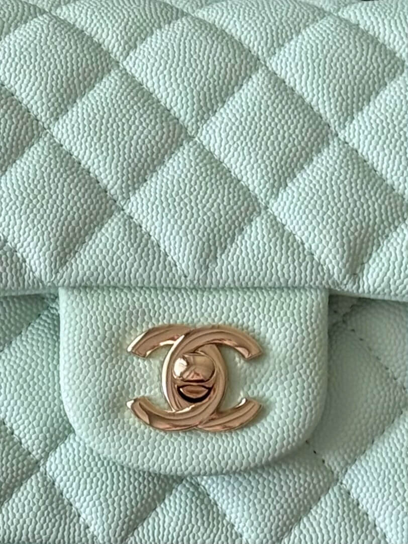 Chanel Mini Classic Flap Quilted Caviar Leather Shoulder Handbag - Image 20