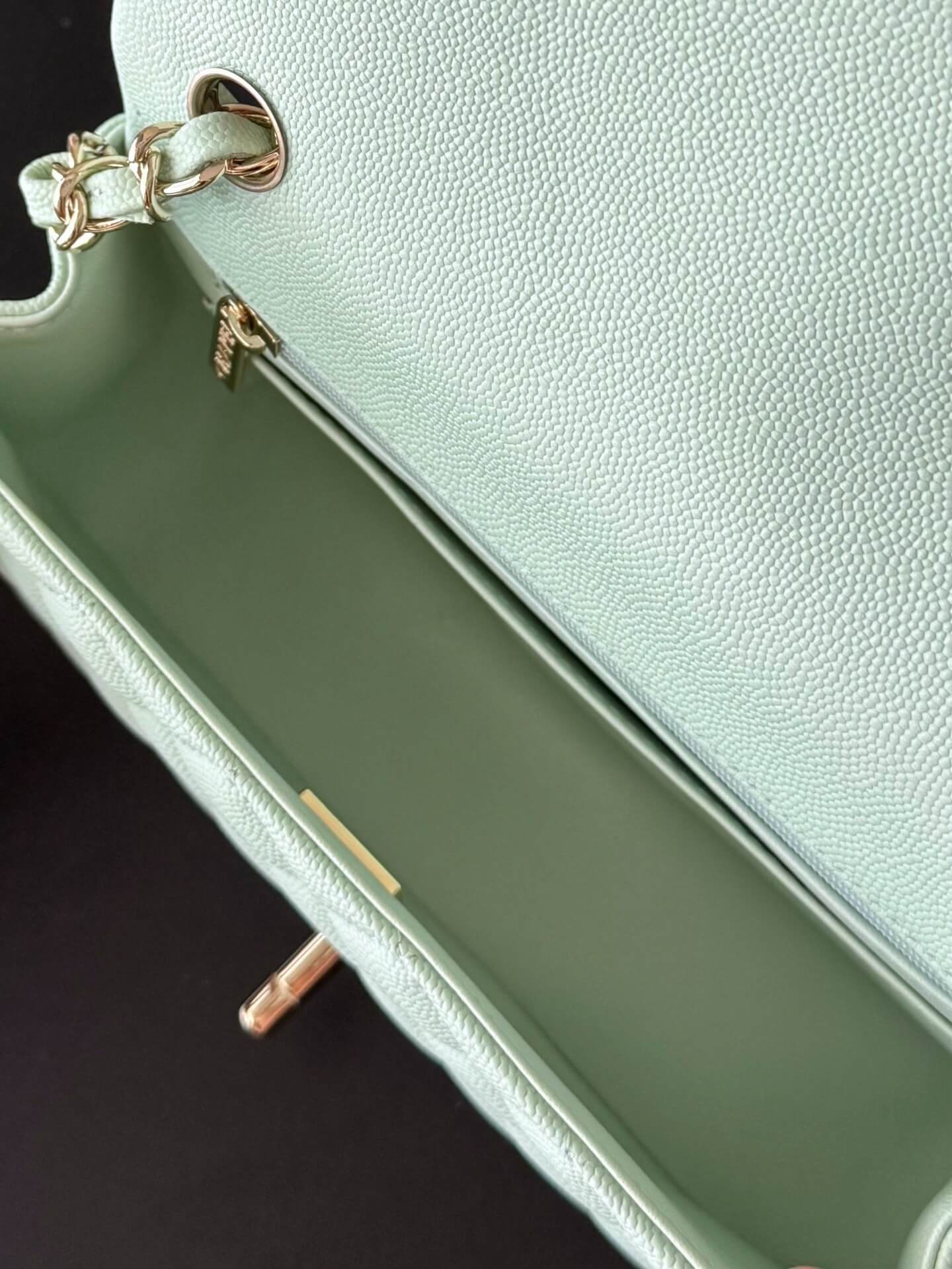 Chanel Mini Classic Flap Quilted Caviar Leather Shoulder Handbag - Image 21