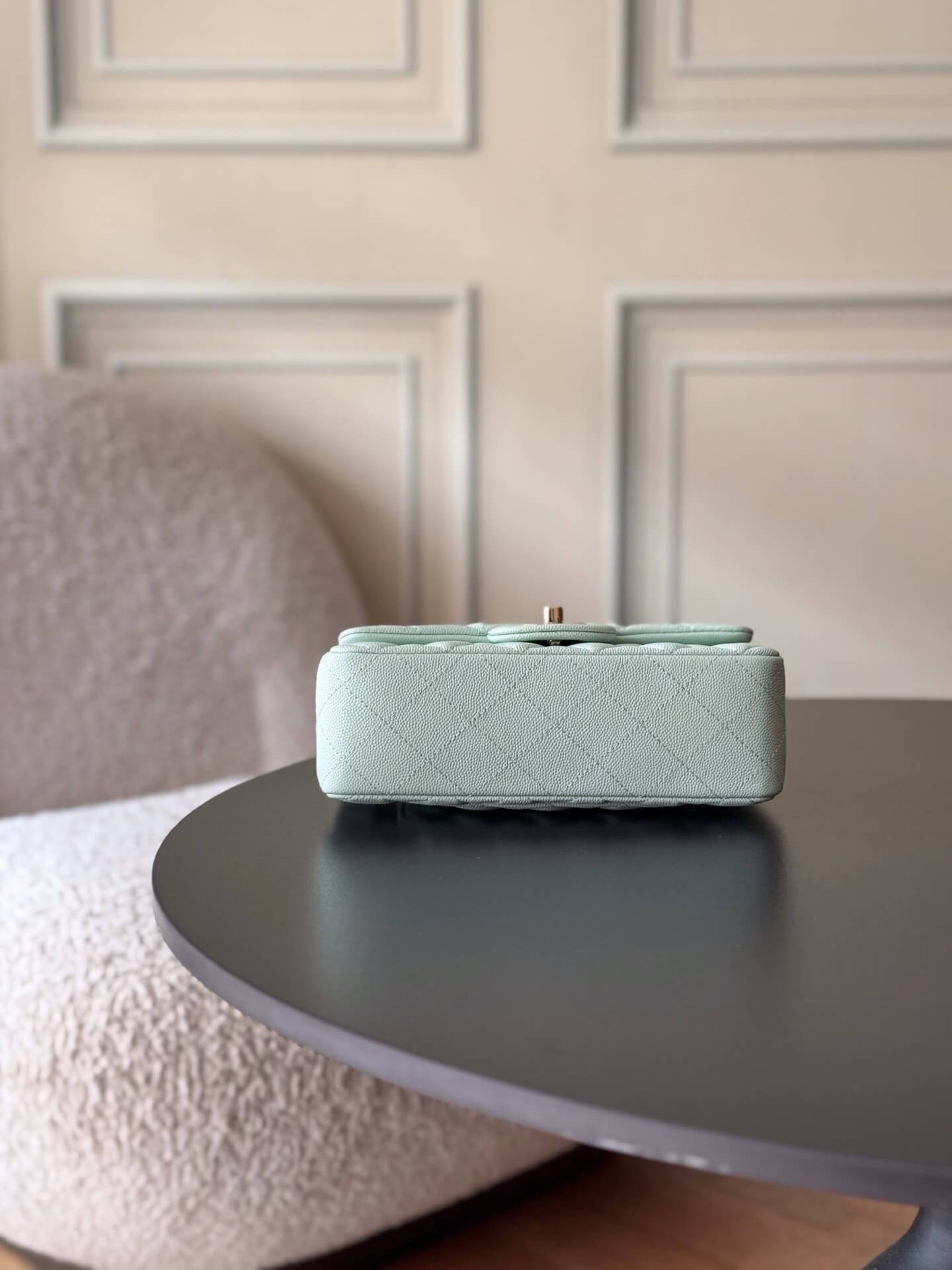 Chanel Mini Classic Flap Quilted Caviar Leather Shoulder Handbag - Image 24