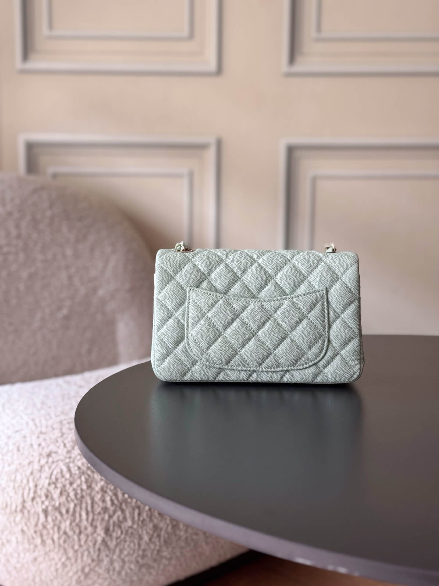 Chanel Mini Classic Flap Quilted Caviar Leather Shoulder Handbag - Image 18