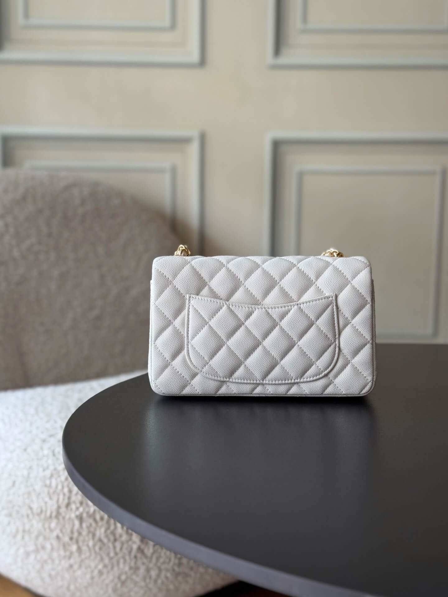 Chanel Mini Classic Flap Quilted Caviar Leather Shoulder Handbag - Image 41