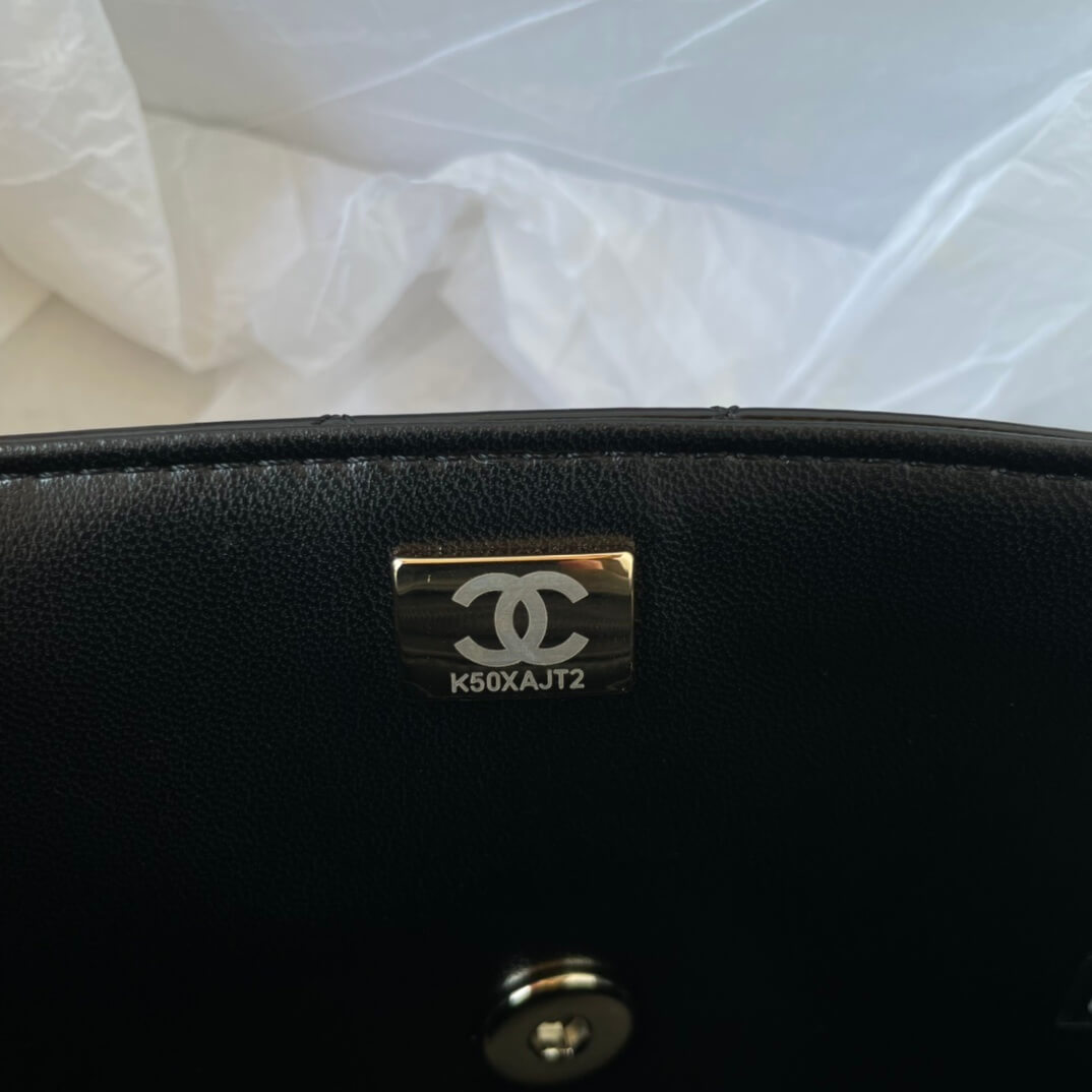 Chanel Mini Flap Top Handle Patent Leather Shoulder Crossbody Handbag - Image 60