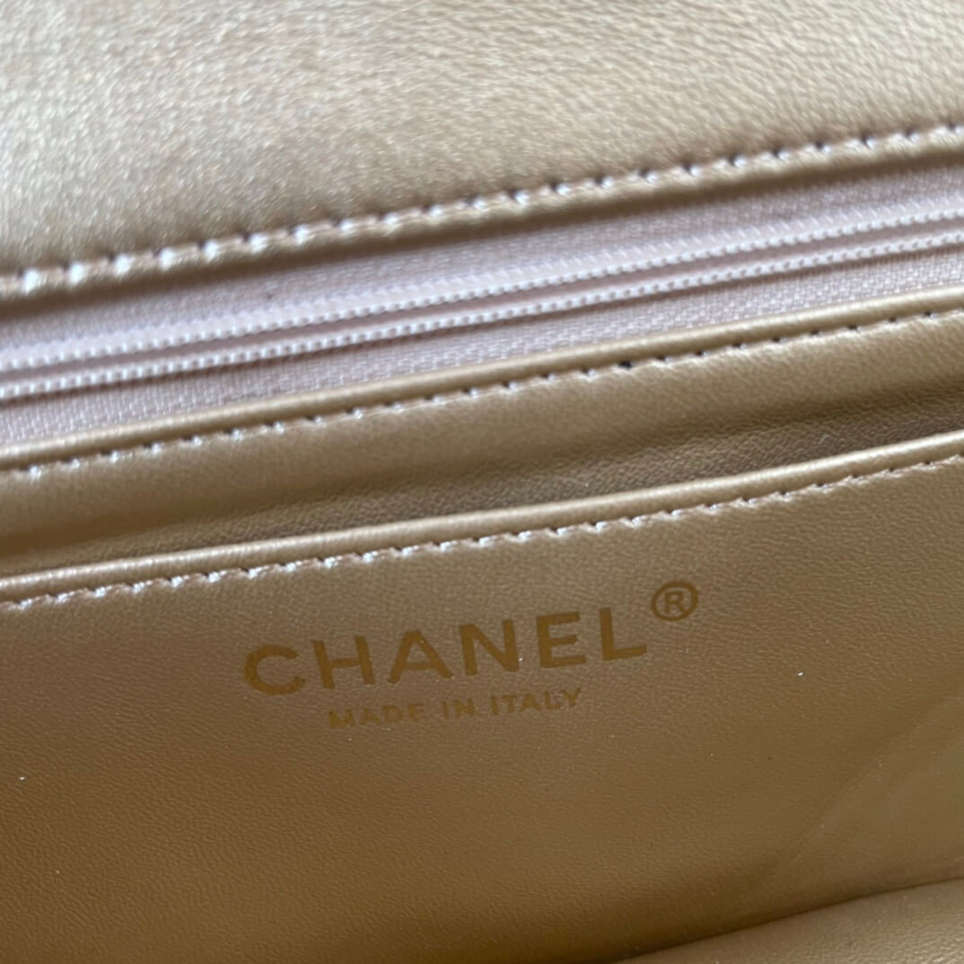 Chanel Mini Flap Top Handle Patent Leather Shoulder Crossbody Handbag - Image 50