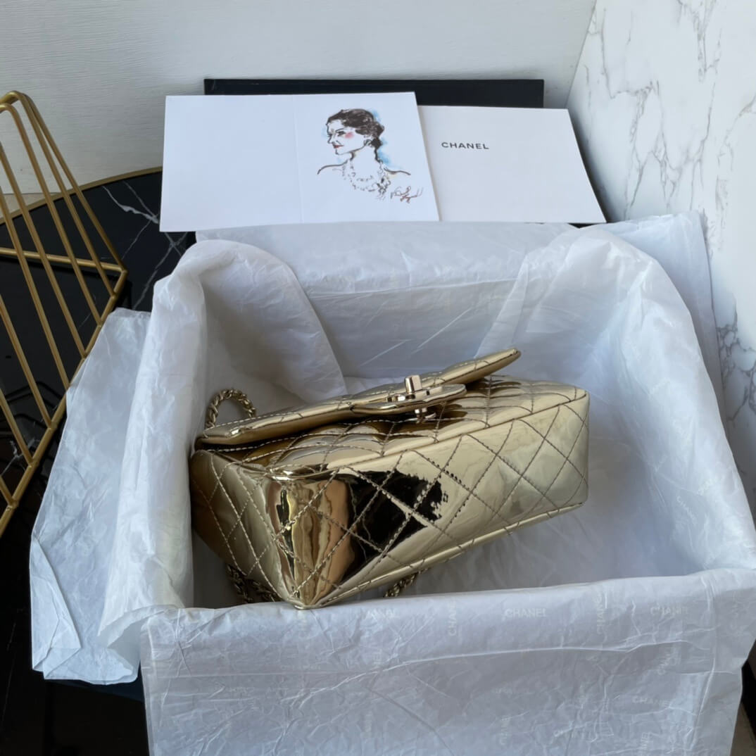 Chanel Mini Flap Top Handle Patent Leather Shoulder Crossbody Handbag - Image 54