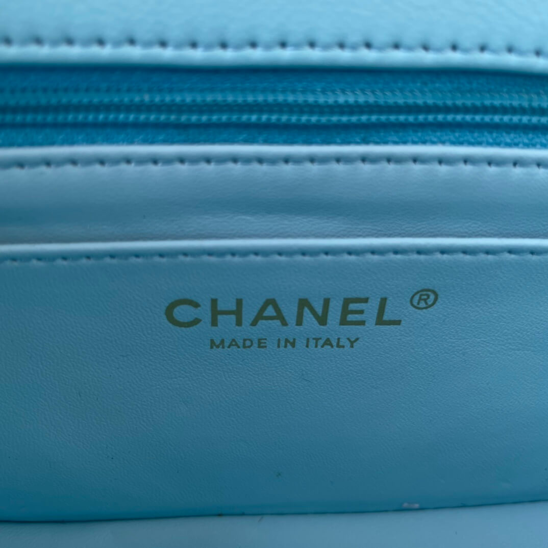 Chanel Mini Flap Top Handle Patent Leather Shoulder Crossbody Handbag - Image 6