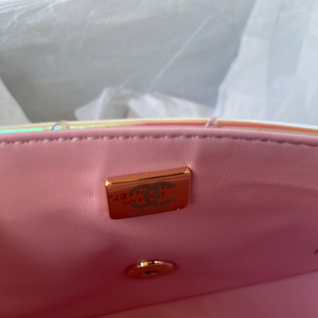 Chanel Mini Flap Top Handle Patent Leather Shoulder Crossbody Handbag - Image 13