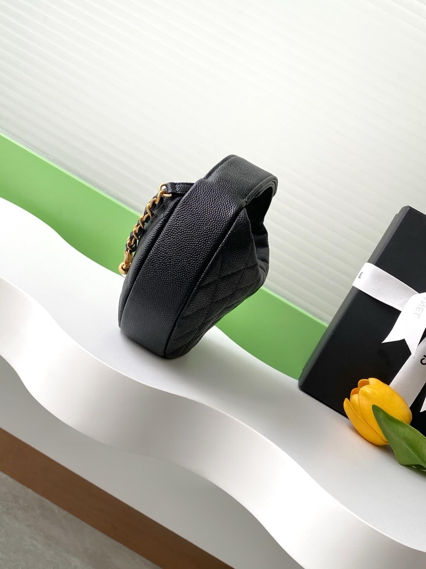 Chanel Pouch Mini Hobo Grained Calfskin Caviar Leather Handbag - Image 45