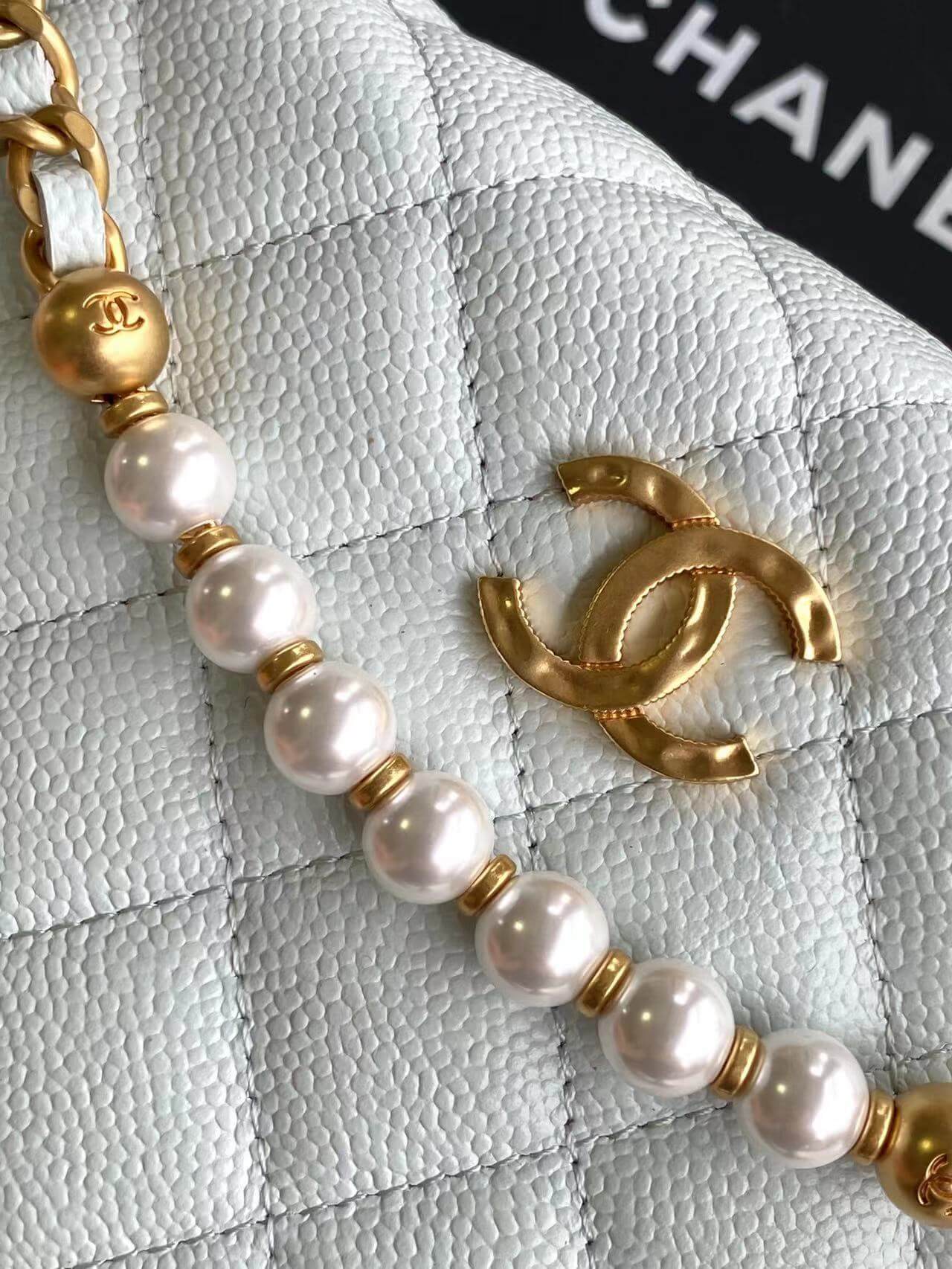 Chanel Pouch Mini Hobo Grained Calfskin Caviar Leather Handbag - Image 24