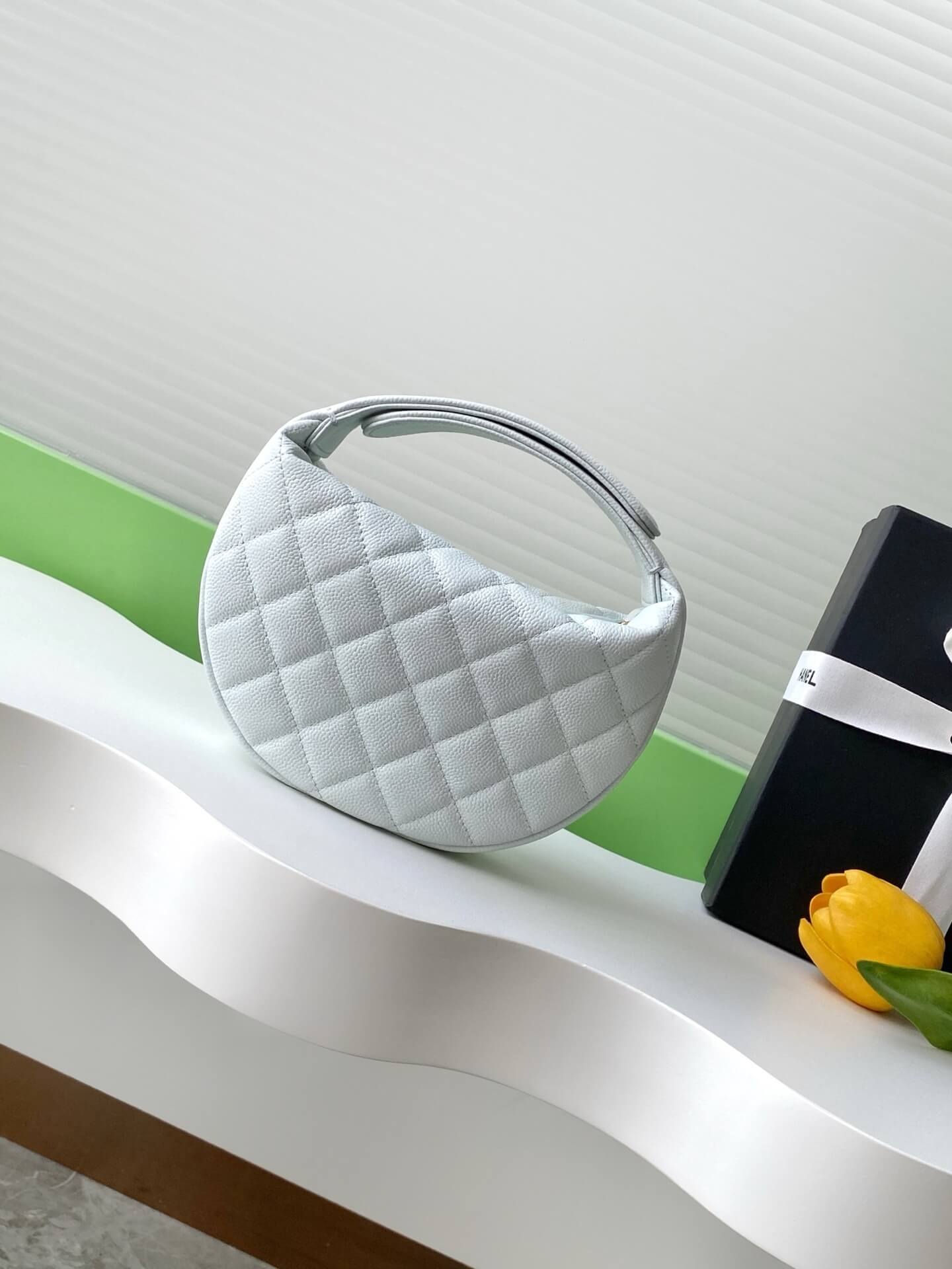 Chanel Pouch Mini Hobo Grained Calfskin Caviar Leather Handbag - Image 21