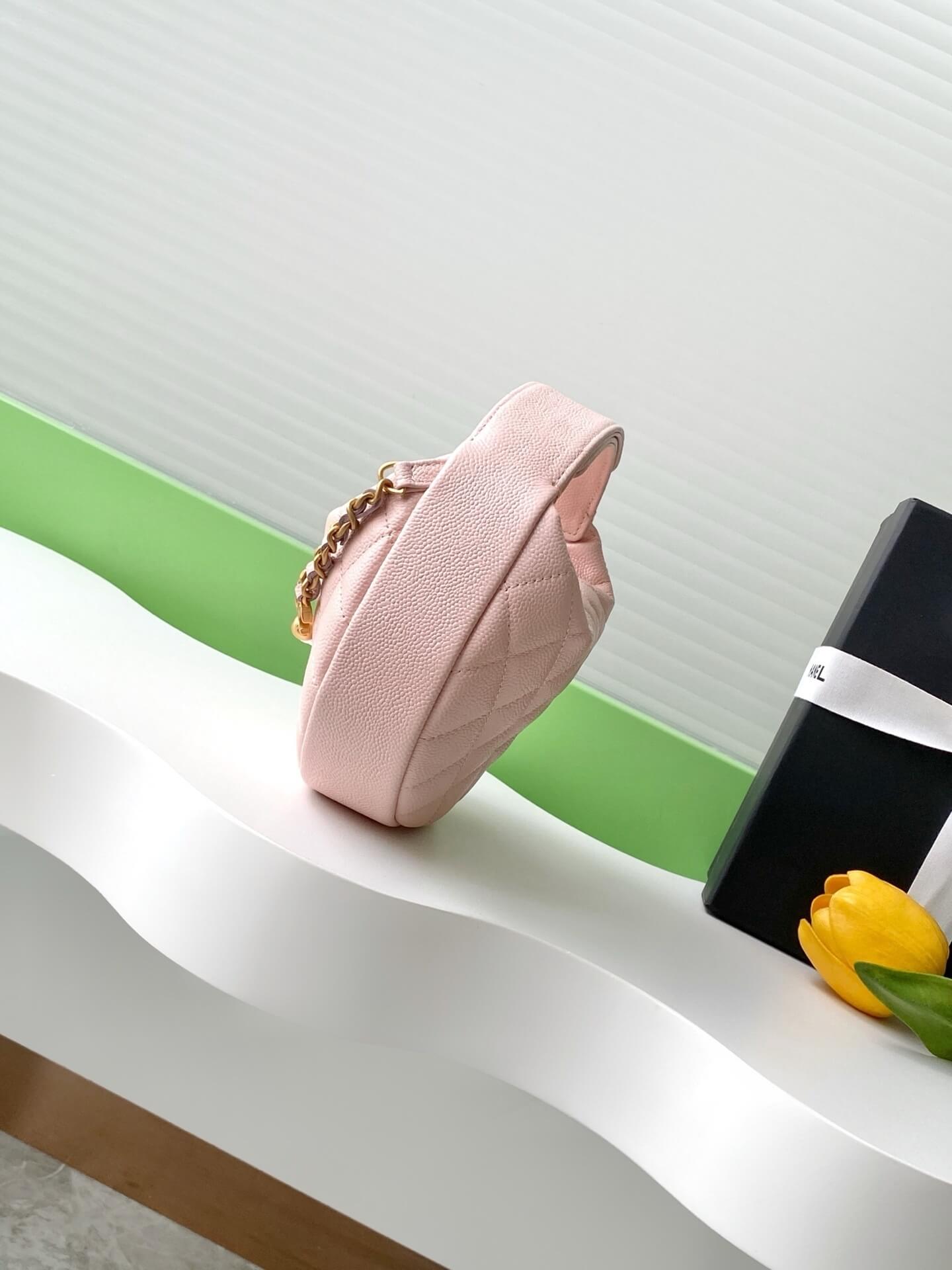 Chanel Pouch Mini Hobo Grained Calfskin Caviar Leather Handbag - Image 18