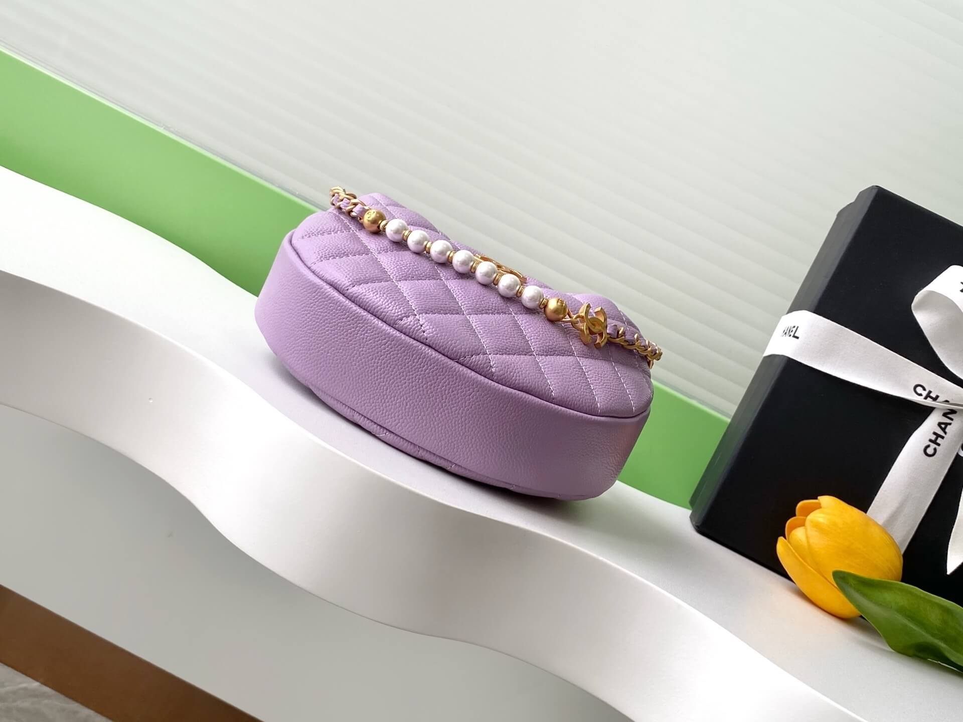 Chanel Pouch Mini Hobo Grained Calfskin Caviar Leather Handbag - Image 10