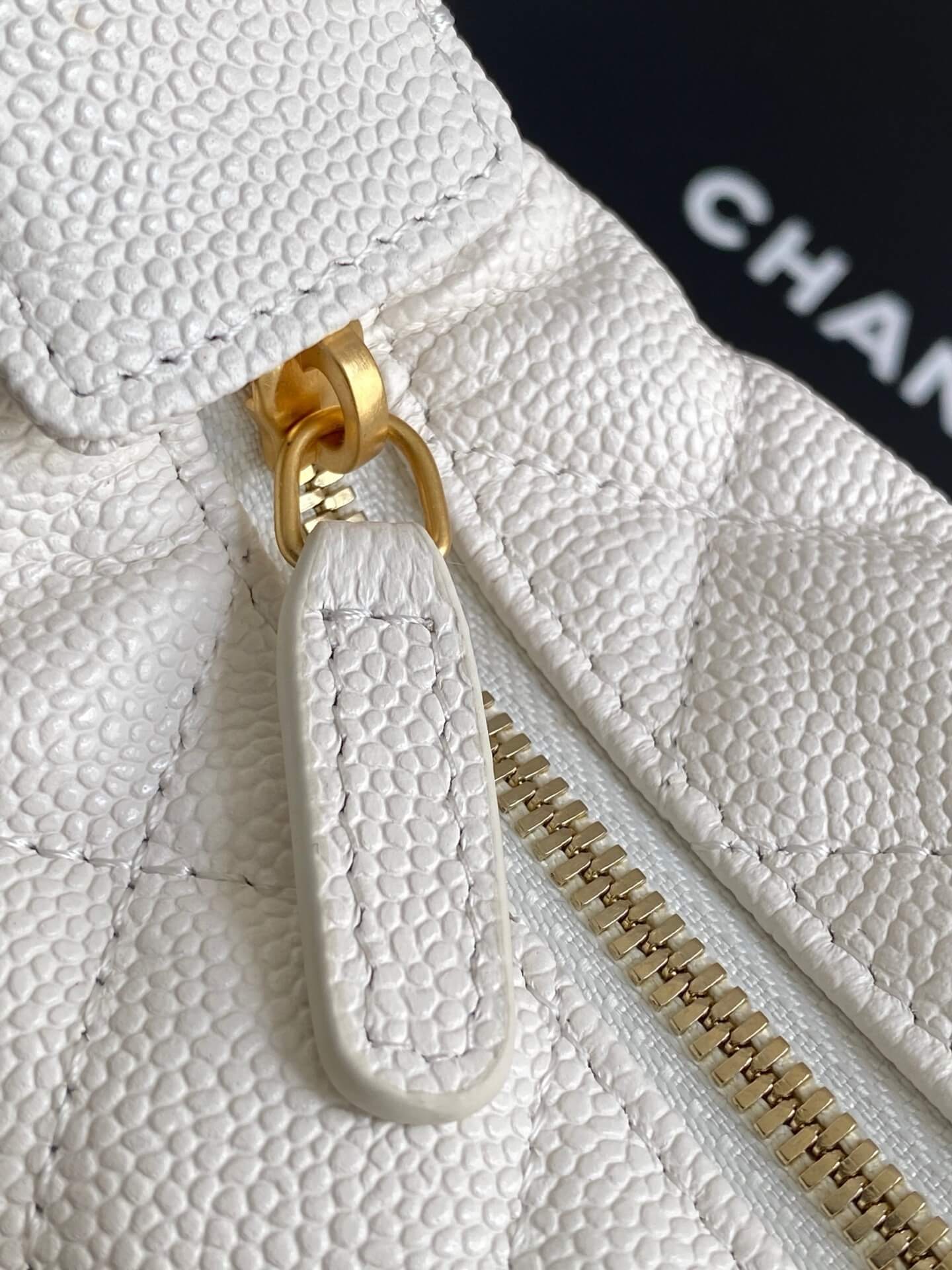 Chanel Pouch Mini Hobo Grained Calfskin Caviar Leather Handbag - Image 34