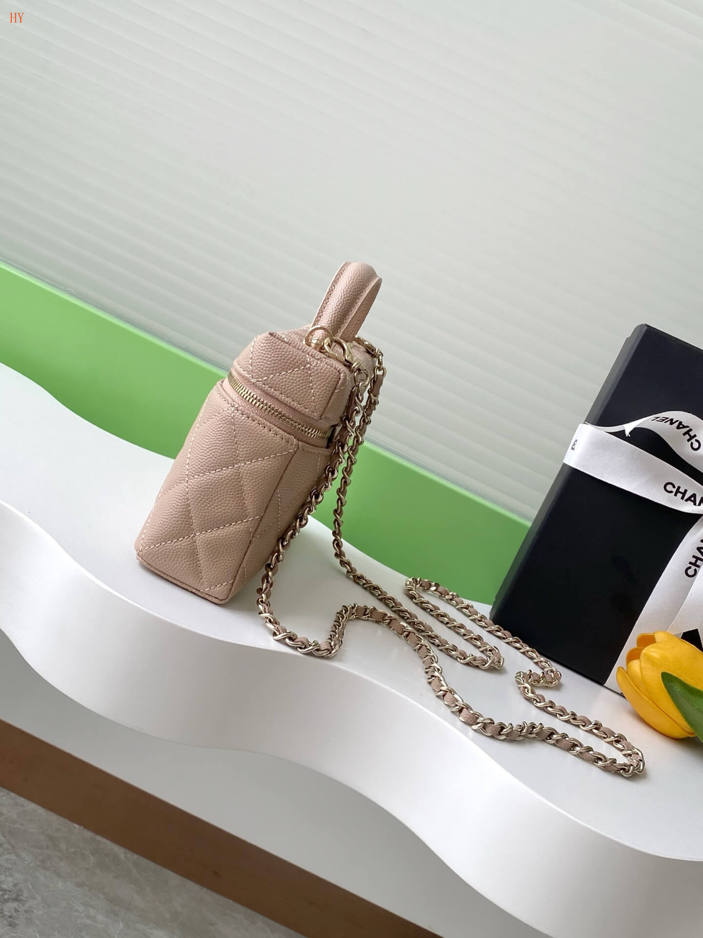 Chanel Quilted Top Handle Vanity Case Grained Calfskin Caviar Leather Crossbody Handbag - Image 70