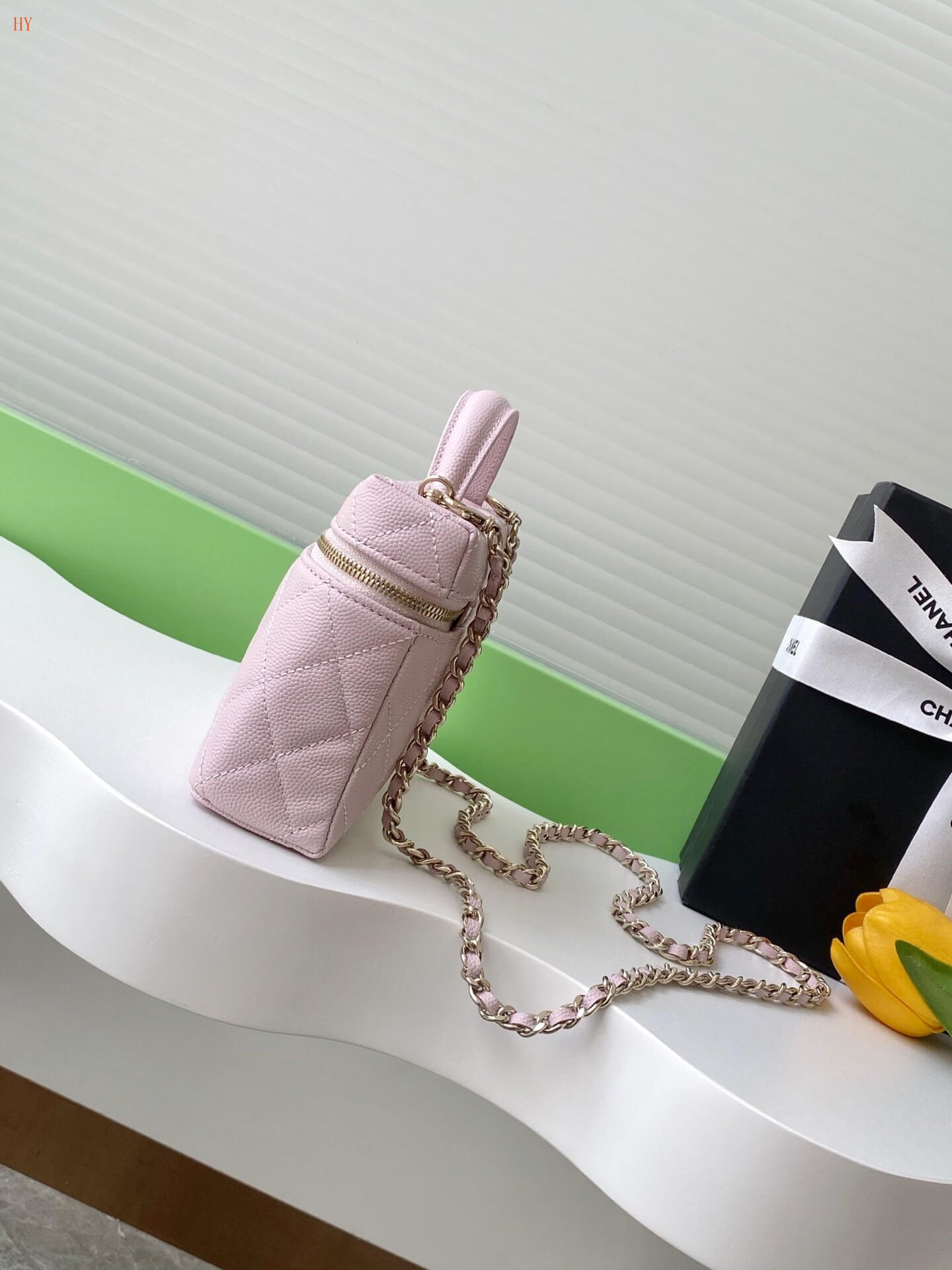 Chanel Quilted Top Handle Vanity Case Grained Calfskin Caviar Leather Crossbody Handbag - Image 52