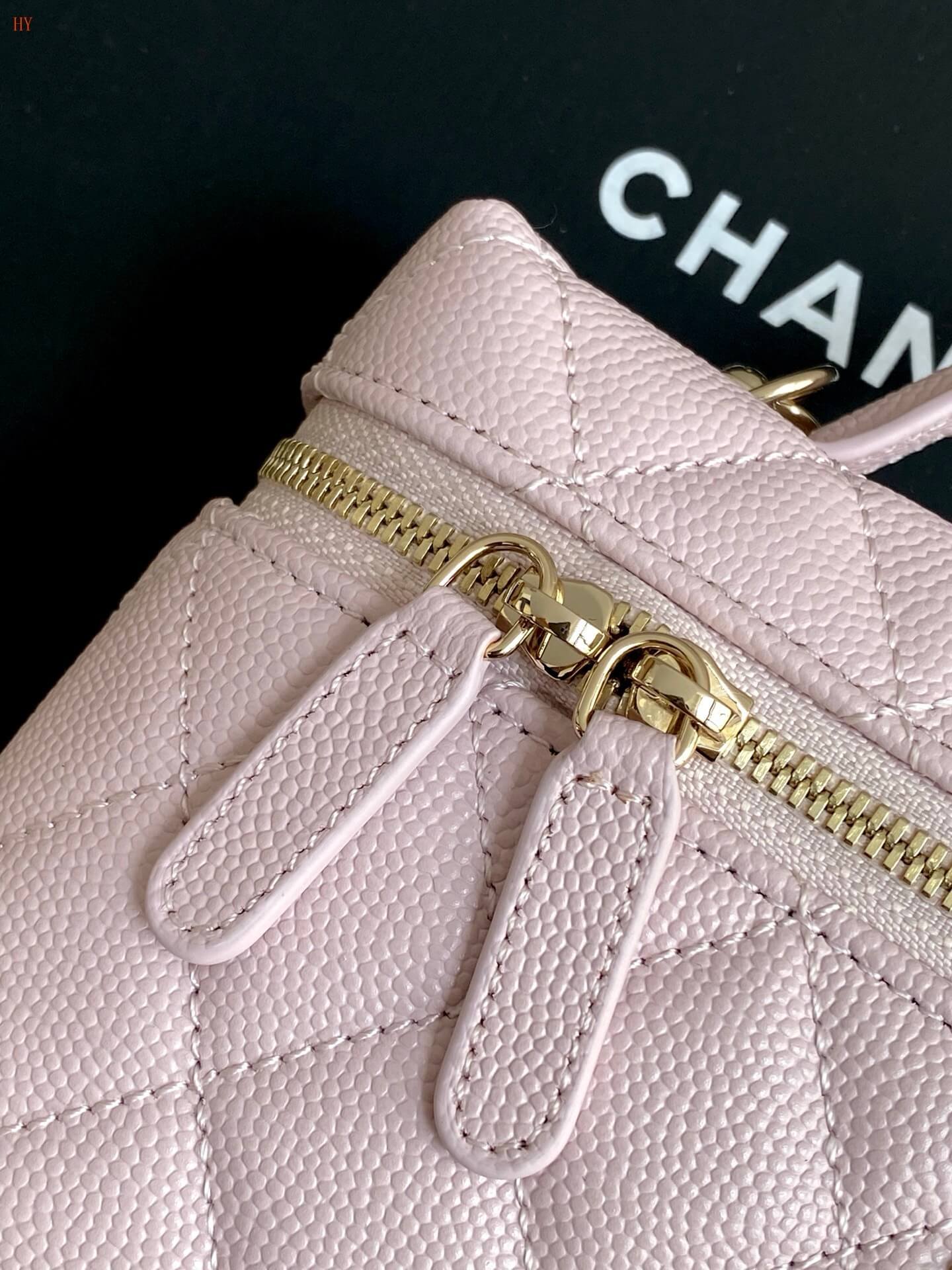 Chanel Quilted Top Handle Vanity Case Grained Calfskin Caviar Leather Crossbody Handbag - Image 50