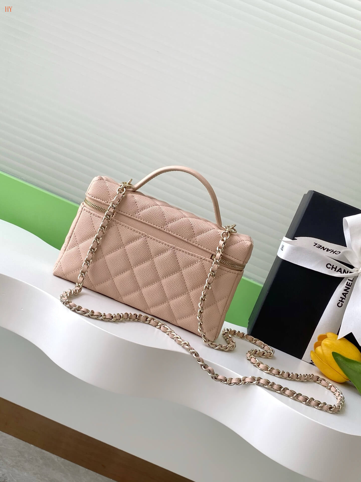 Chanel Quilted Top Handle Vanity Case Grained Calfskin Caviar Leather Crossbody Handbag - Image 73