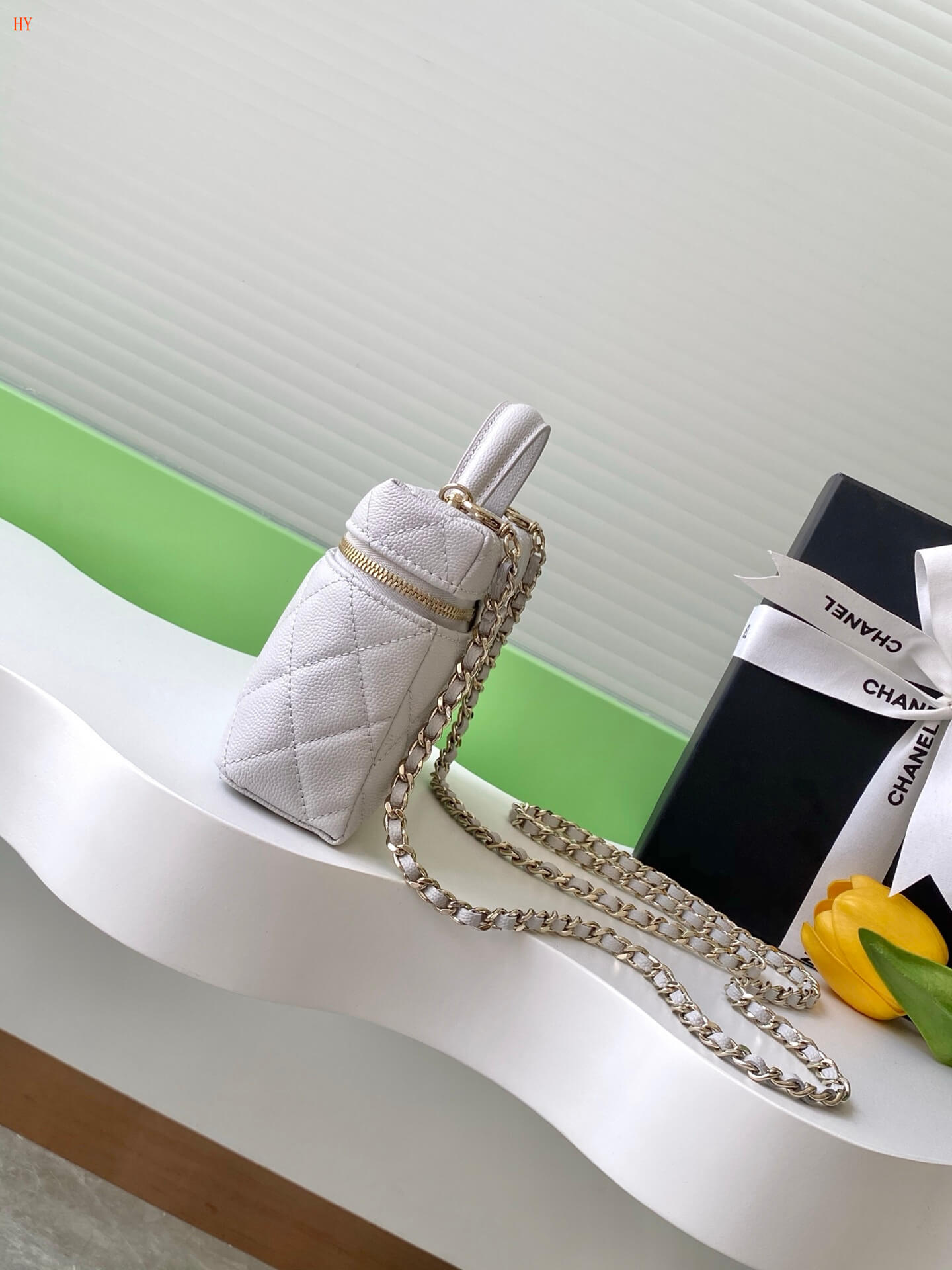 Chanel Quilted Top Handle Vanity Case Grained Calfskin Caviar Leather Crossbody Handbag - Image 61