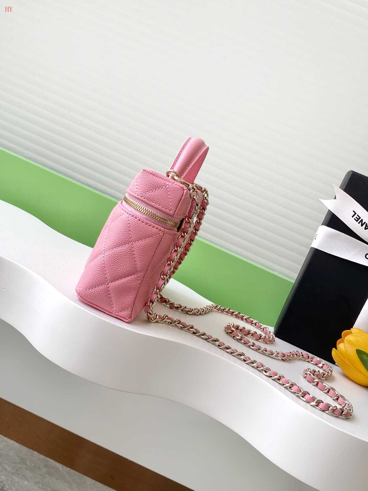 Chanel Quilted Top Handle Vanity Case Grained Calfskin Caviar Leather Crossbody Handbag - Image 44