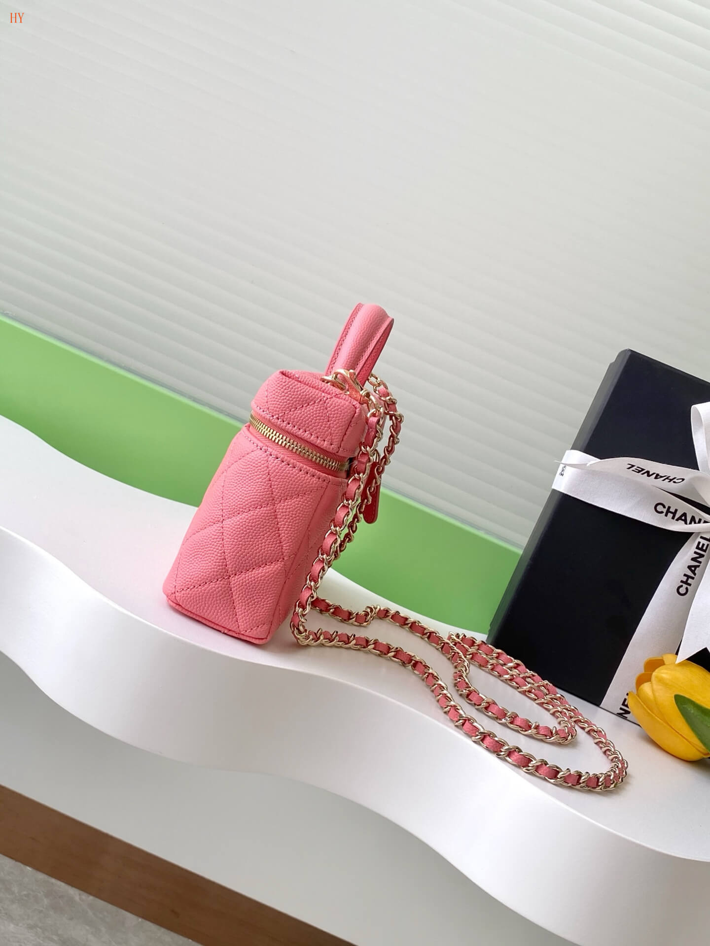 Chanel Quilted Top Handle Vanity Case Grained Calfskin Caviar Leather Crossbody Handbag - Image 35