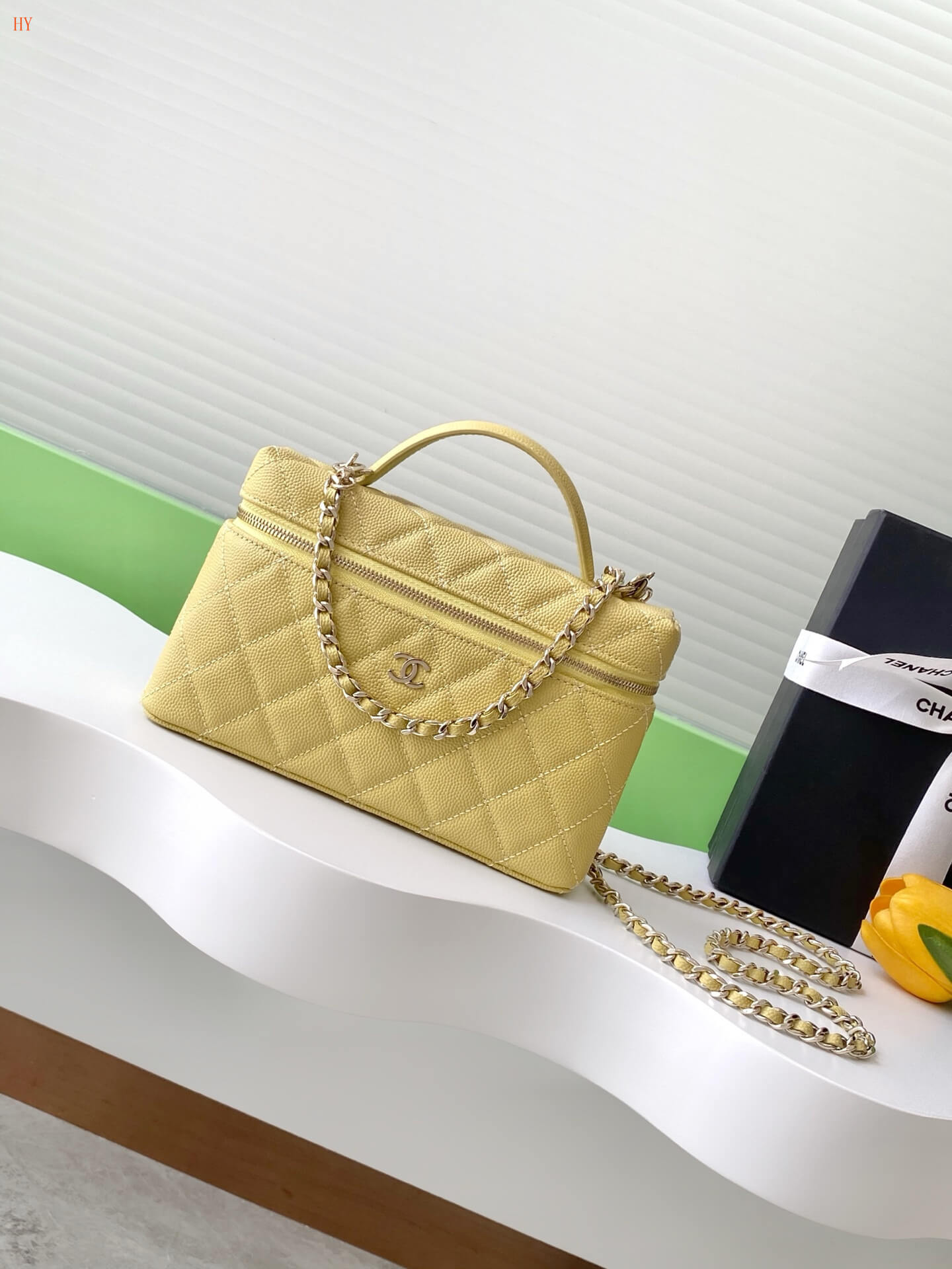 Chanel Quilted Top Handle Vanity Case Grained Calfskin Caviar Leather Crossbody Handbag - Image 81