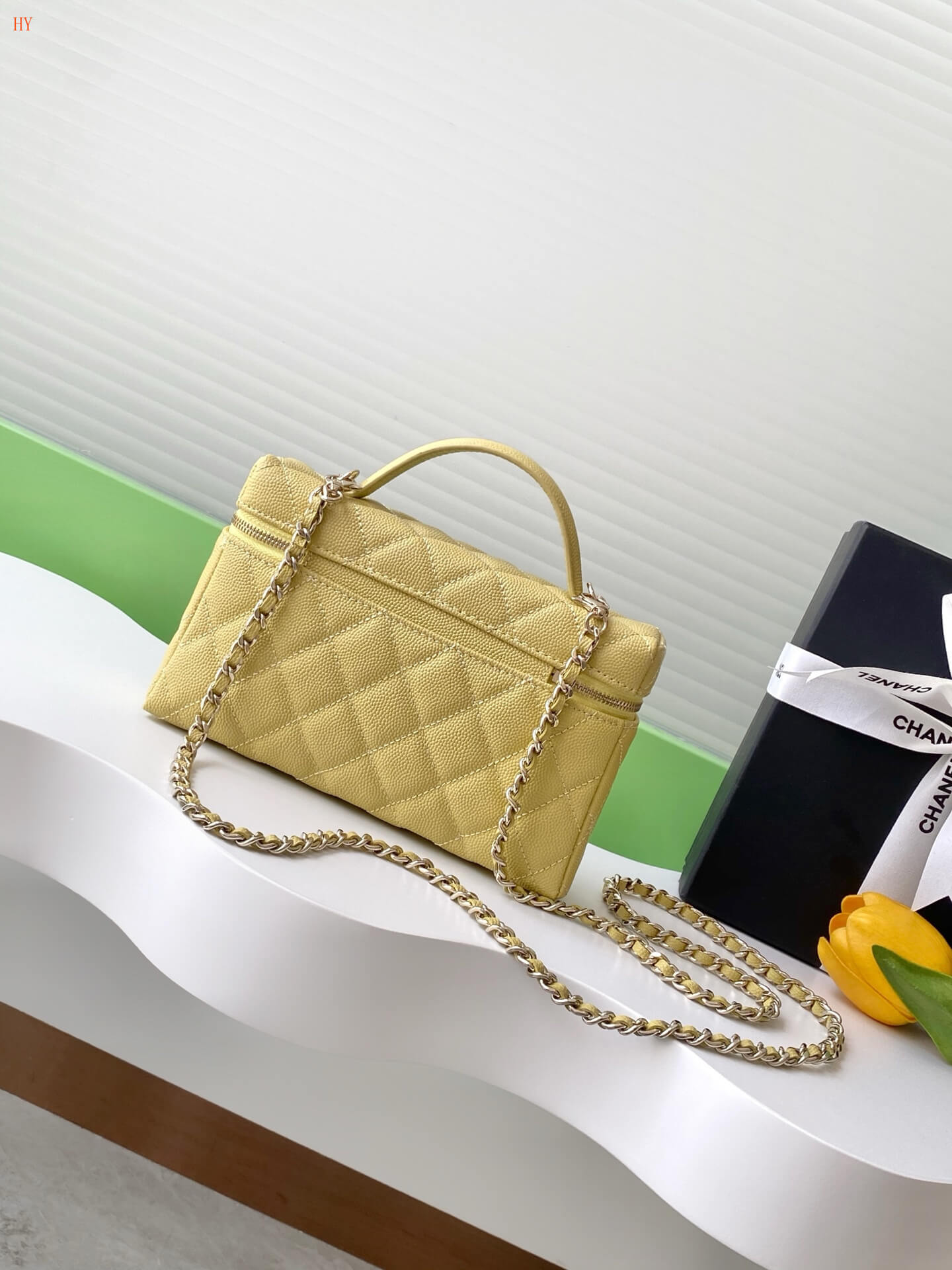 Chanel Quilted Top Handle Vanity Case Grained Calfskin Caviar Leather Crossbody Handbag - Image 82